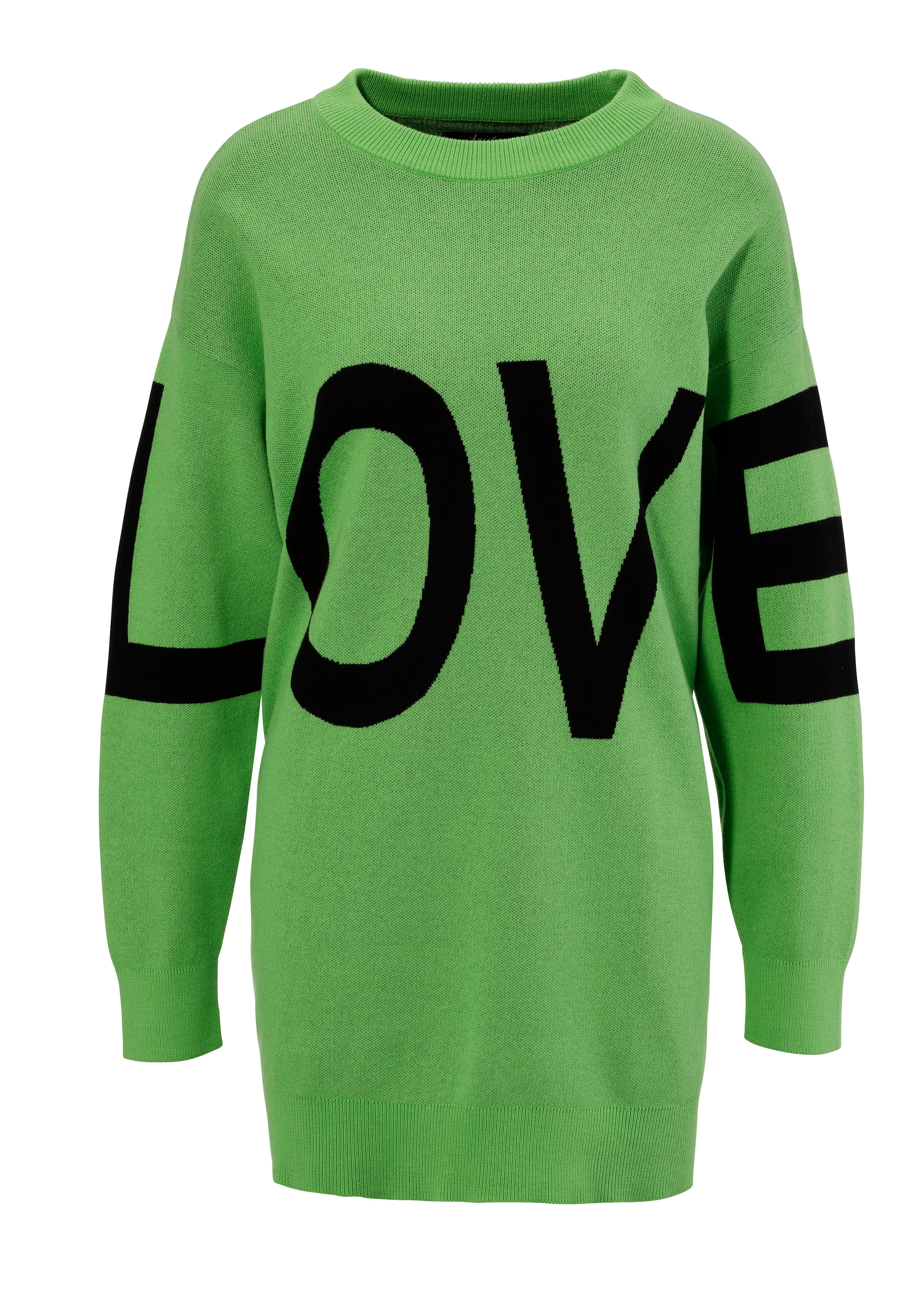 Aniston CASUAL Strickpullover, mit eingestricktem LOVE-Schriftzug