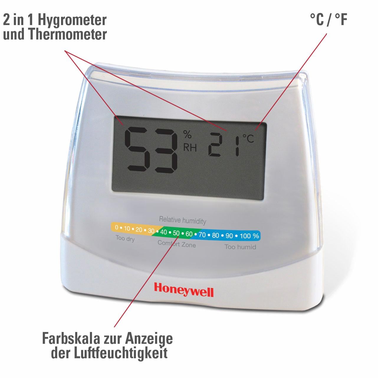 Honeywell Innenwetterstation »2-in-1 Hygrometer und Thermometer HHY70E«