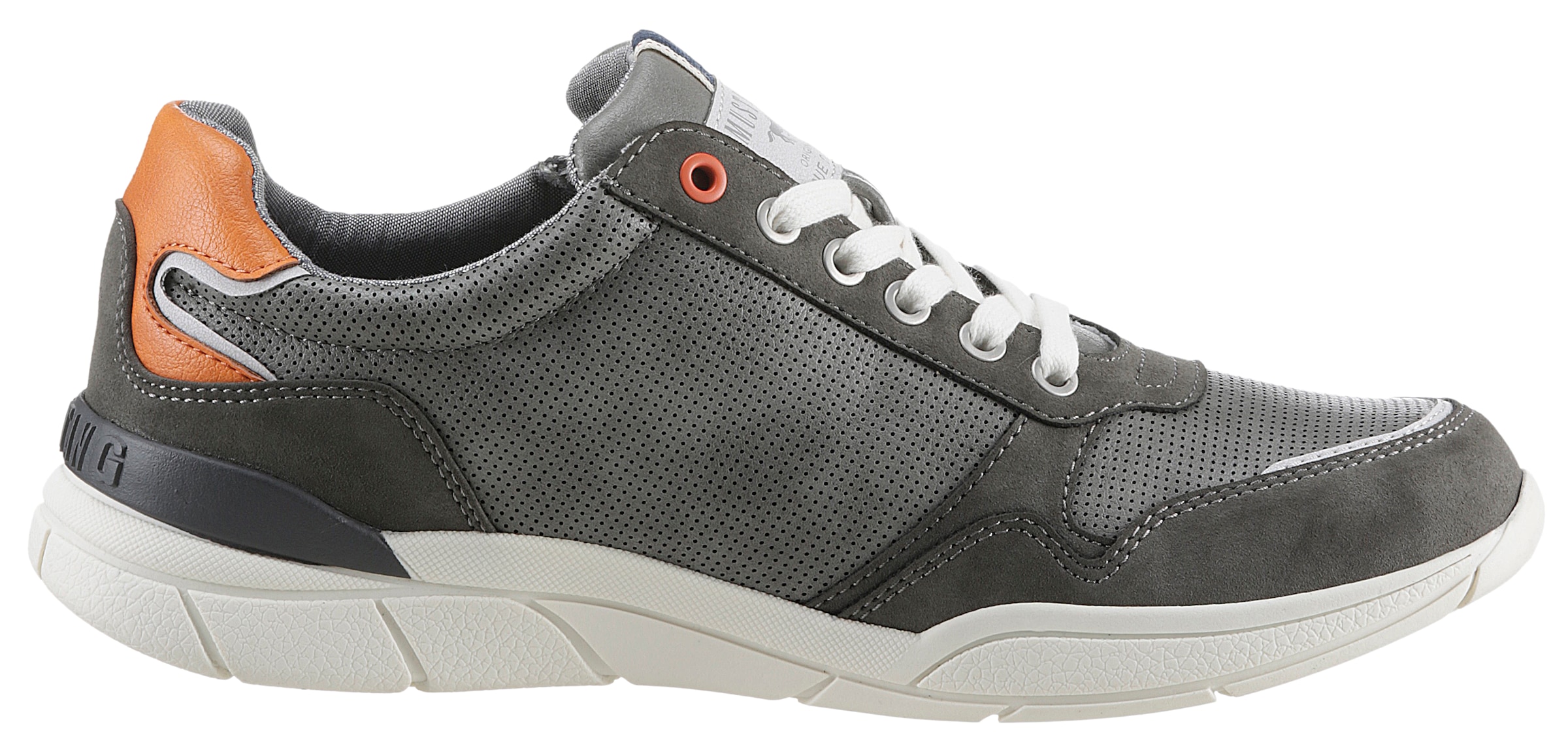 Mustang Shoes Sneaker, mit seitlichem Reissverschluss, Freizeitschuh, Halbschuh, Schnürschuh