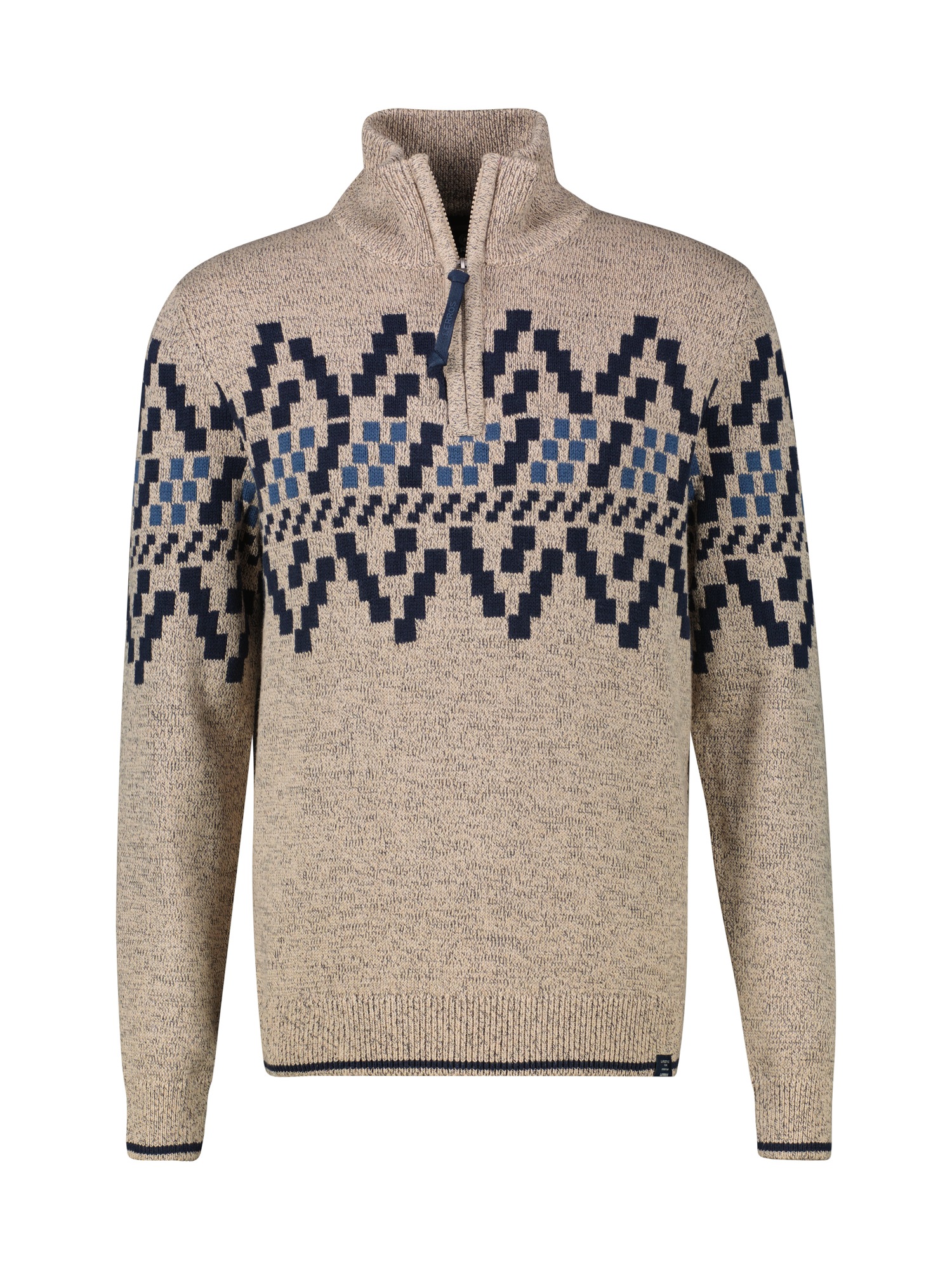 LERROS Norwegerpullover »LERROS Troyer mit Norwegermuster in Übergrössen«