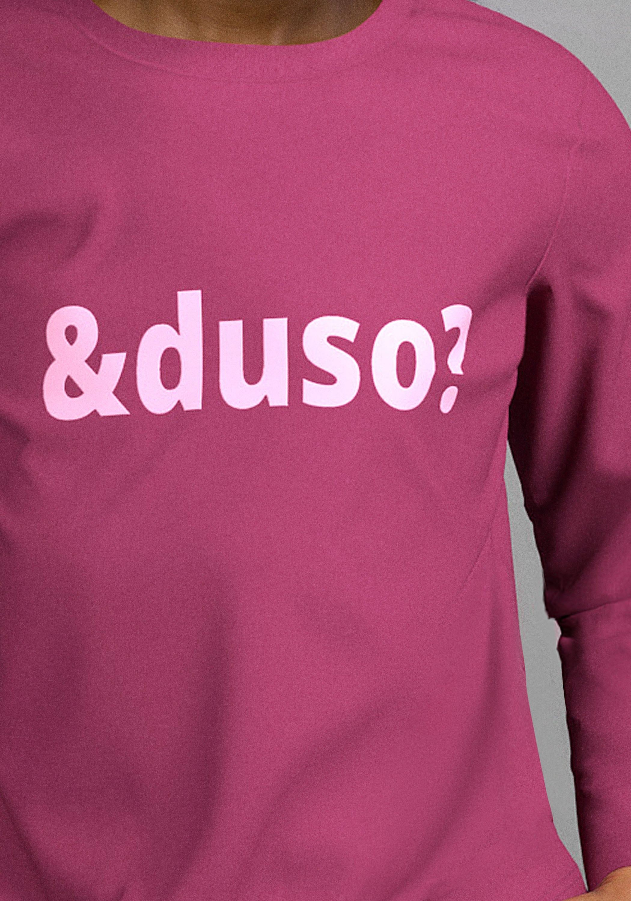 KIDSWORLD Langarmshirt »Spruch: &duso?«, Lässiger Sprüche-Print
