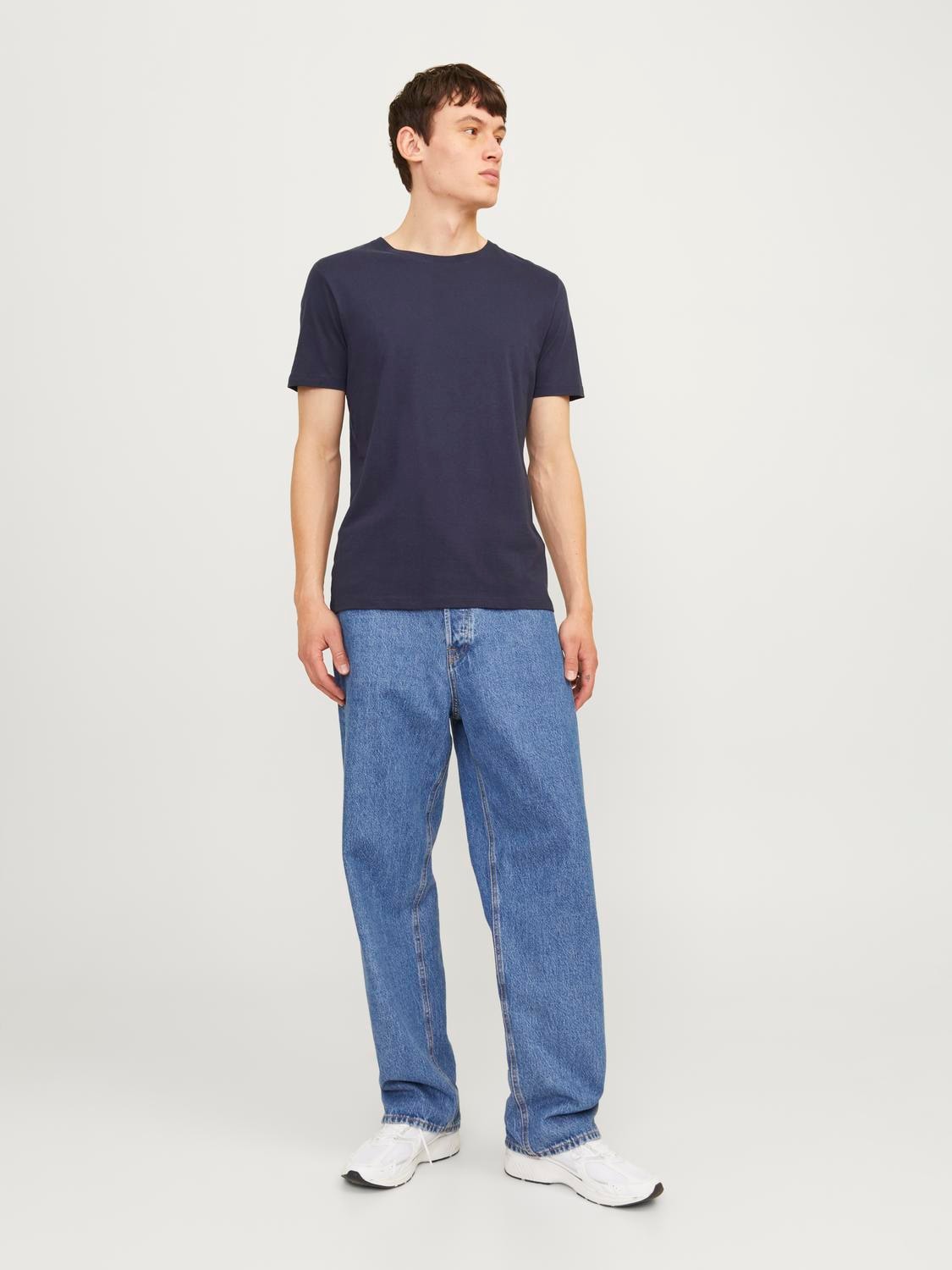 Jack & Jones Rundhalsshirt »JJEORGANIC BASIC TEE SS O-NE 3PK MP NOOS«, (Packung, 3 tlg.)