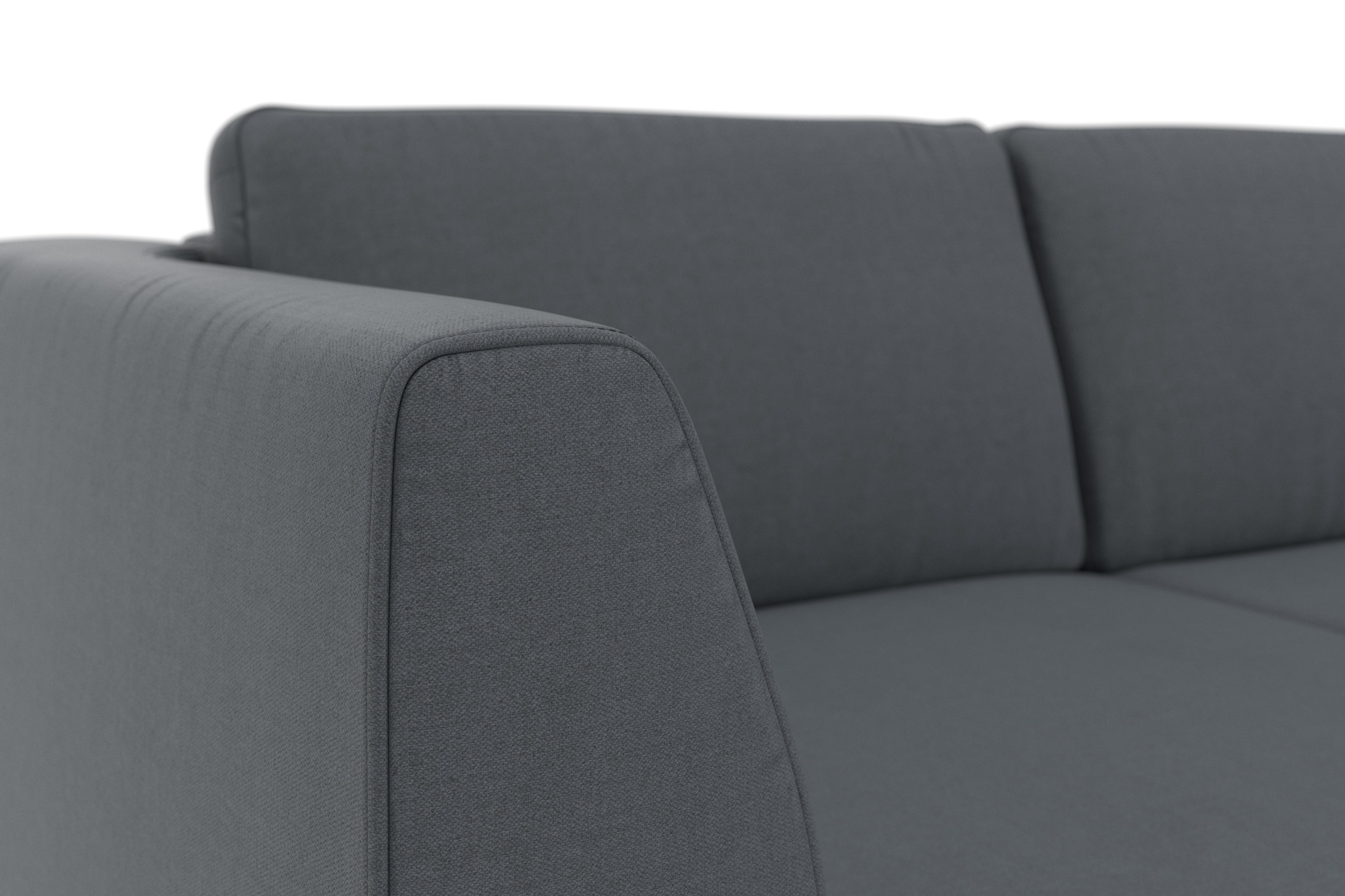 sit&more Ecksofa »Olsen L-Form«, inklusive Sitztiefenverstellung, wahlweise mit Bettfunktion, 15cm hoch
