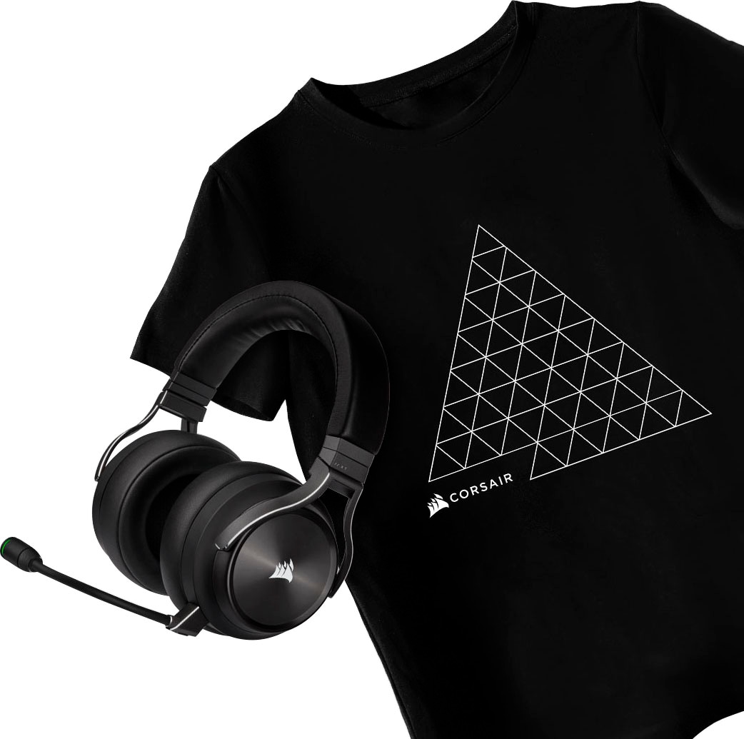 Corsair Gaming-Headset »VIRTUOSO RGB WIRELESS XT + gratis T-Shirt« A2DP Bluetooth   HFP   HSP Mikrofon abnehmbar
