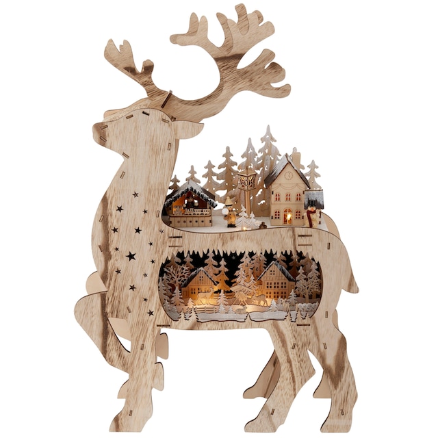 Home affaire Lichterbogen »Rentier, Weihnachtsdeko«, mit vielen Details,  Höhe 67 cm acheter