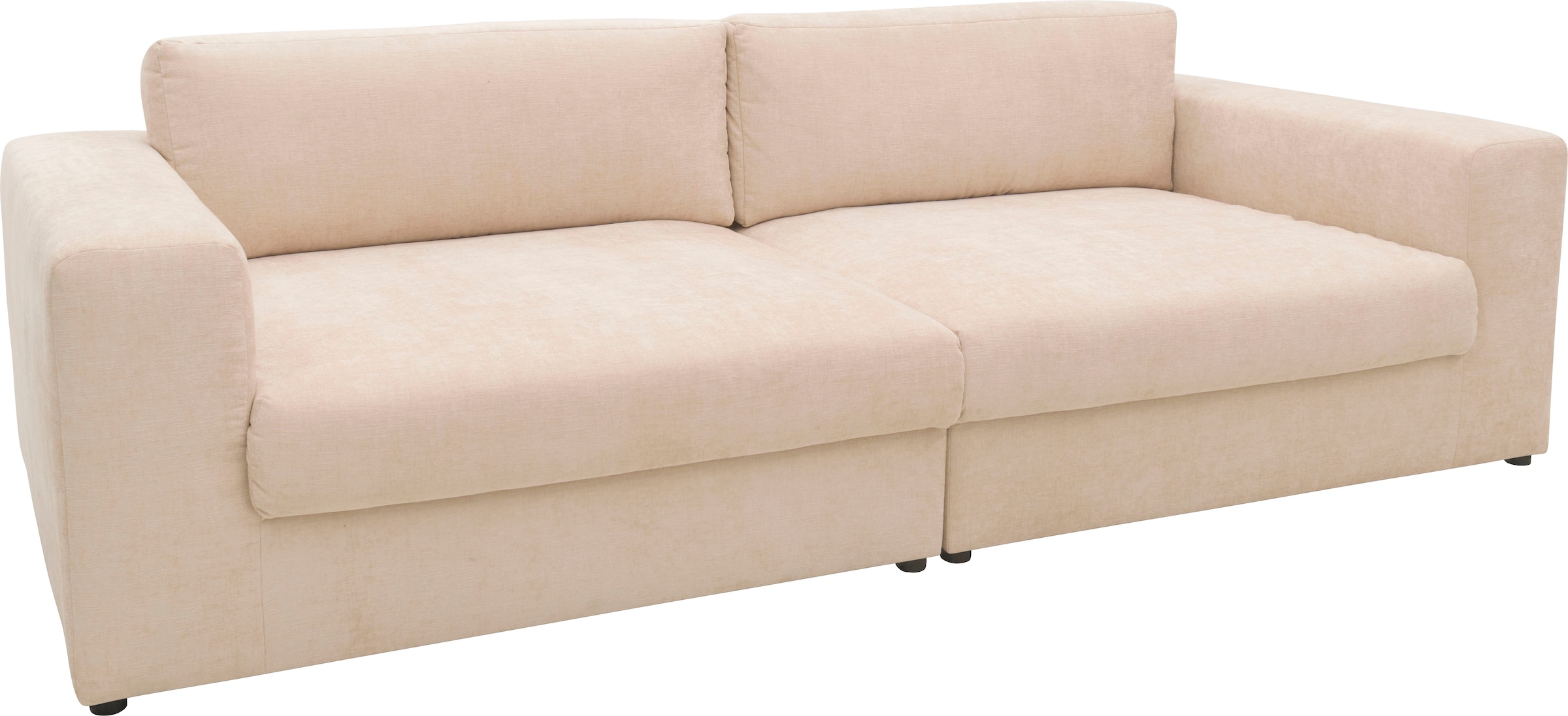 DOMO collection Big-Sofa »800025 Megasofa Breite 276cm, Taschenfederkern, fester Sitzkomfort«, pflegeleichter, edler Strukturstoff, Chenille-Optik aus 100% Polyester