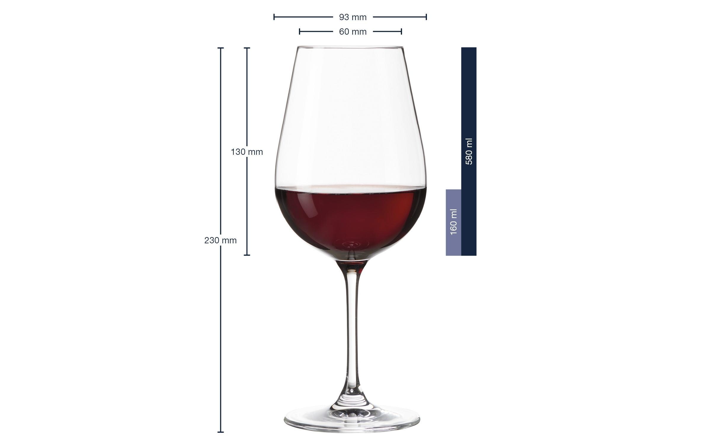 LEONARDO Rotweinglas »Tivoli 580 ml«, (6 tlg.)