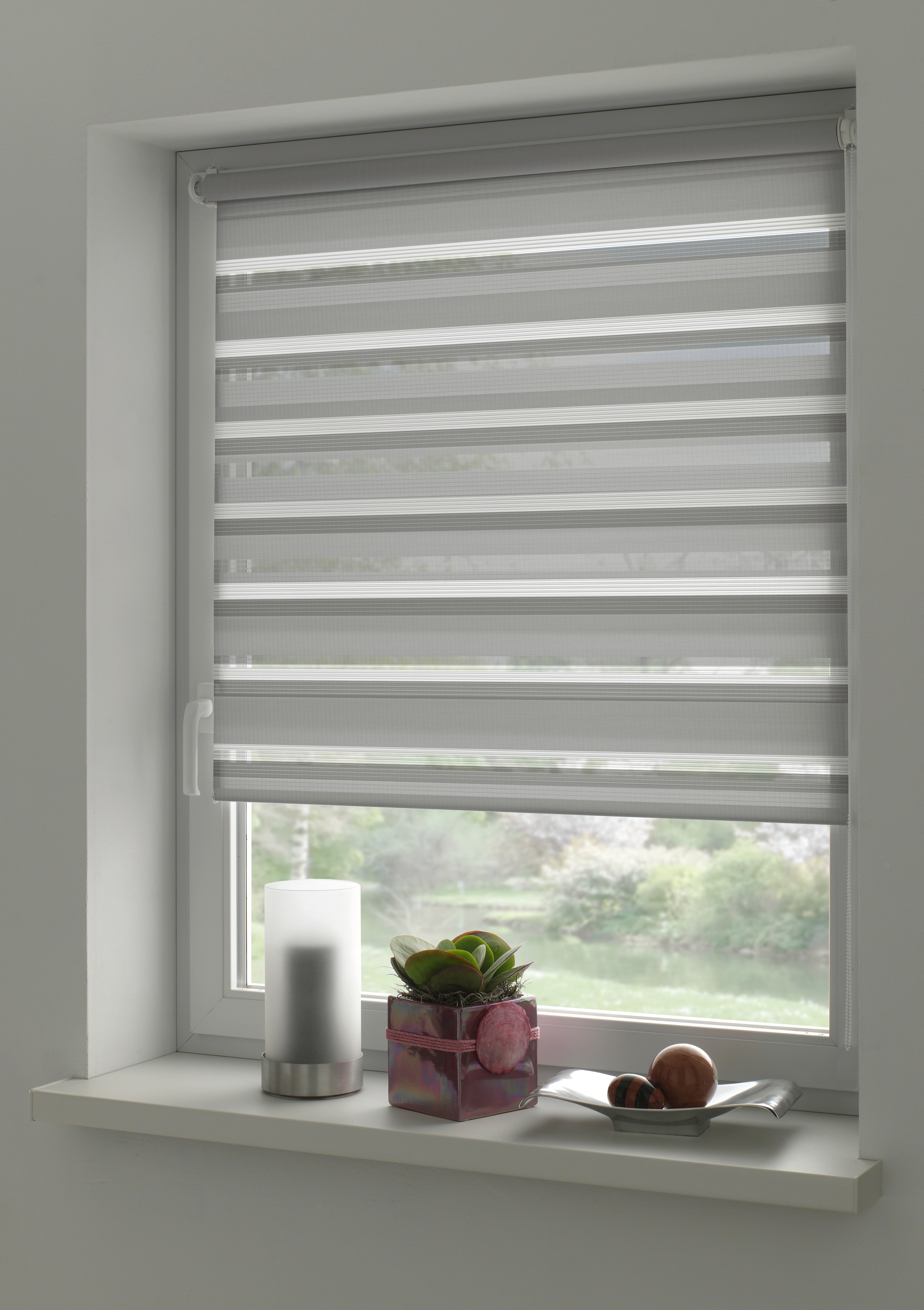 GARDINIA Seitenzugrollo »EASYFIX Doppelrollo mit Montageschiene« blickdicht ohne Bohren Schraubmontage möglich