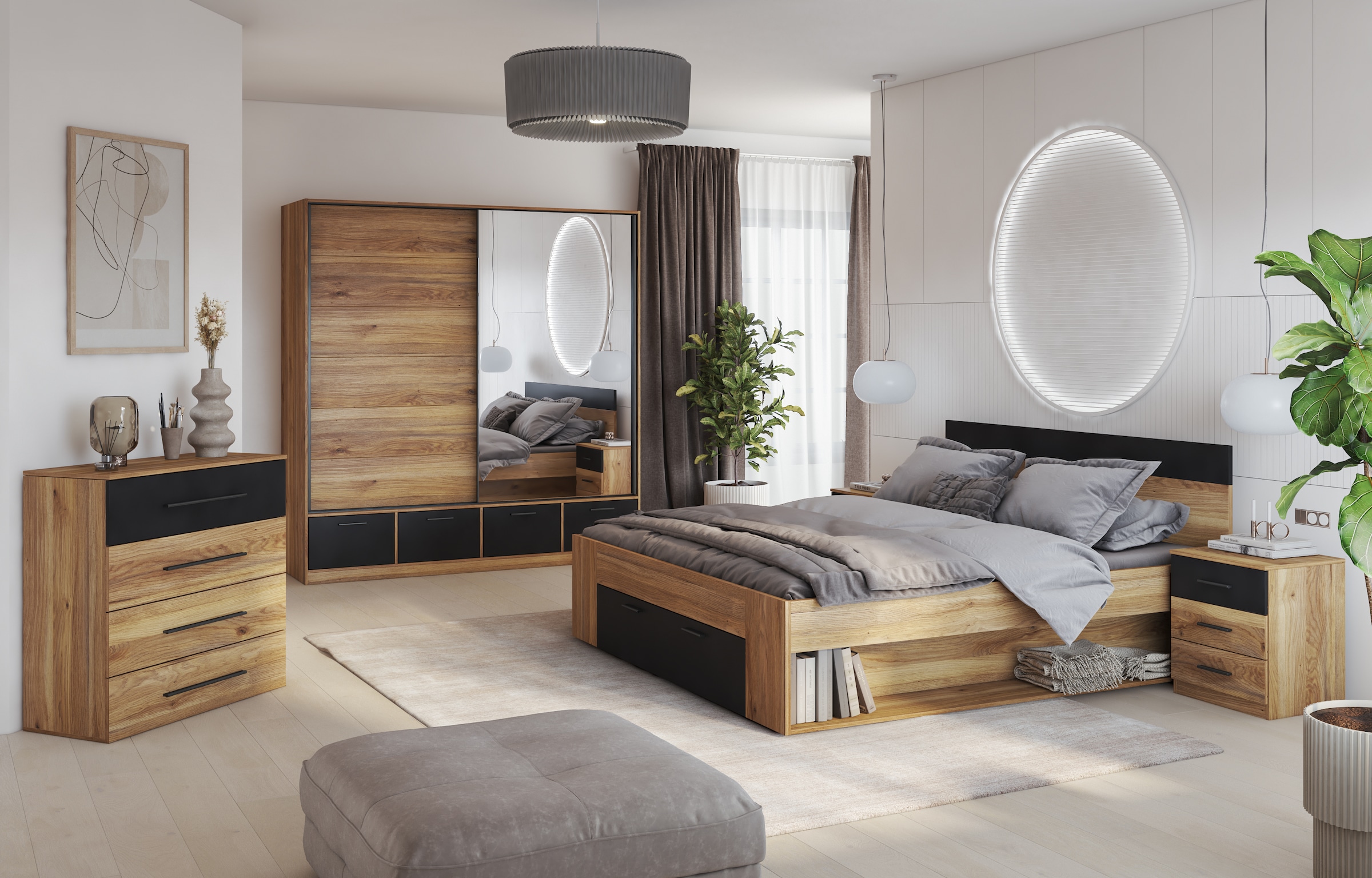 INOSIGN Bettgestell »Faweza, Breite 160 bzw. 180 cm, Stauraumbett«, Funktionsbett Schublade mit extra viel Stauraum