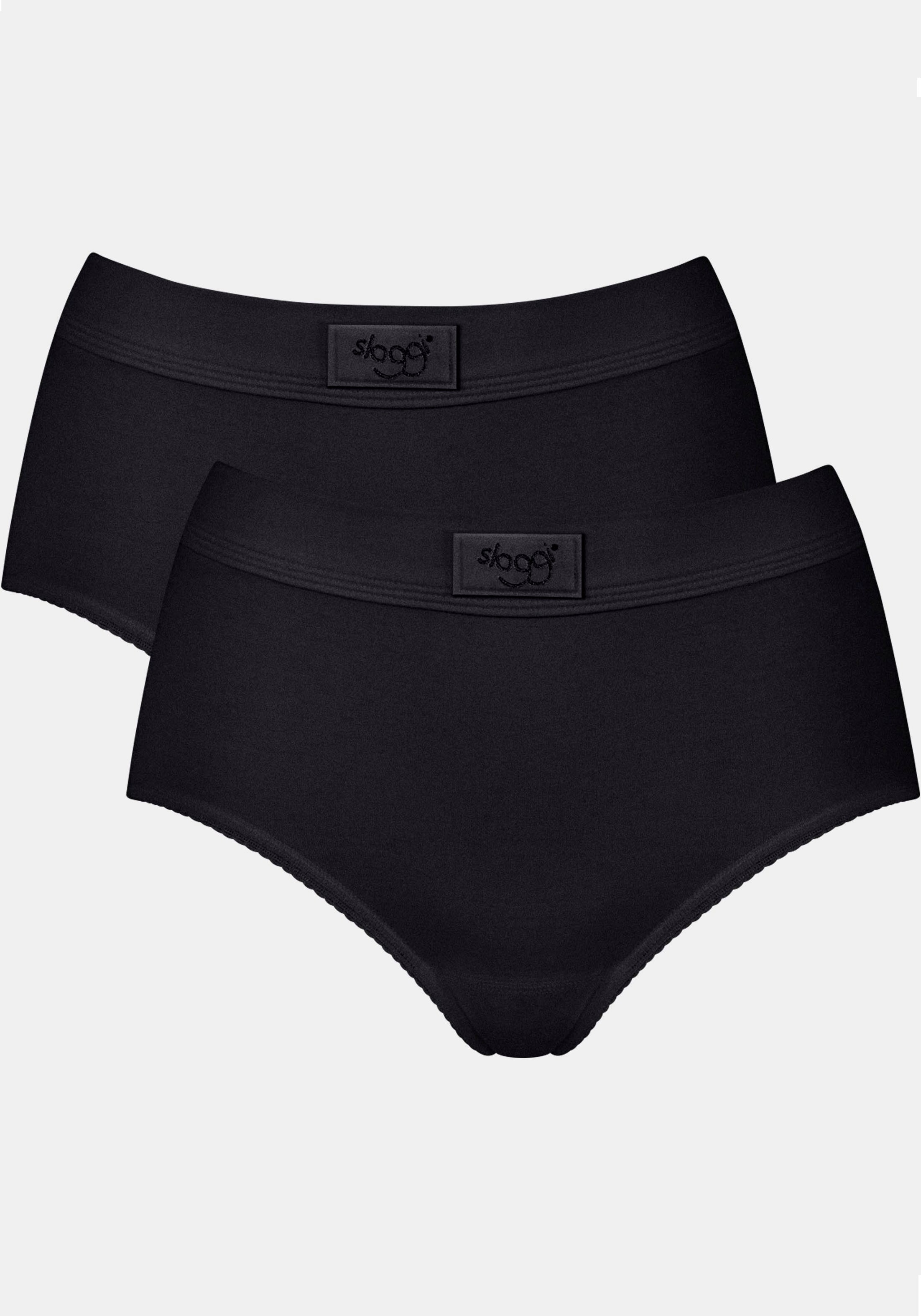 sloggi Maxislip »Double Comfort« 2er Pack, Baumwollmix, elastisch, weich, sportlicher Look, atmungsaktiv