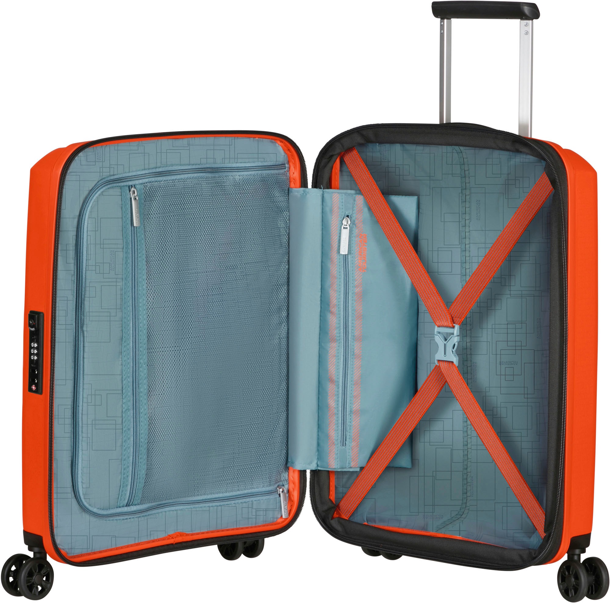 American Tourister® Hartschalen-Trolley »AEROSTEP, in verschiedenen Farben und Grössen«, 4 Rollen, Reisekoffer Hartschalenkoffer Koffer für Flugreisen TSA-Zahlenschloss