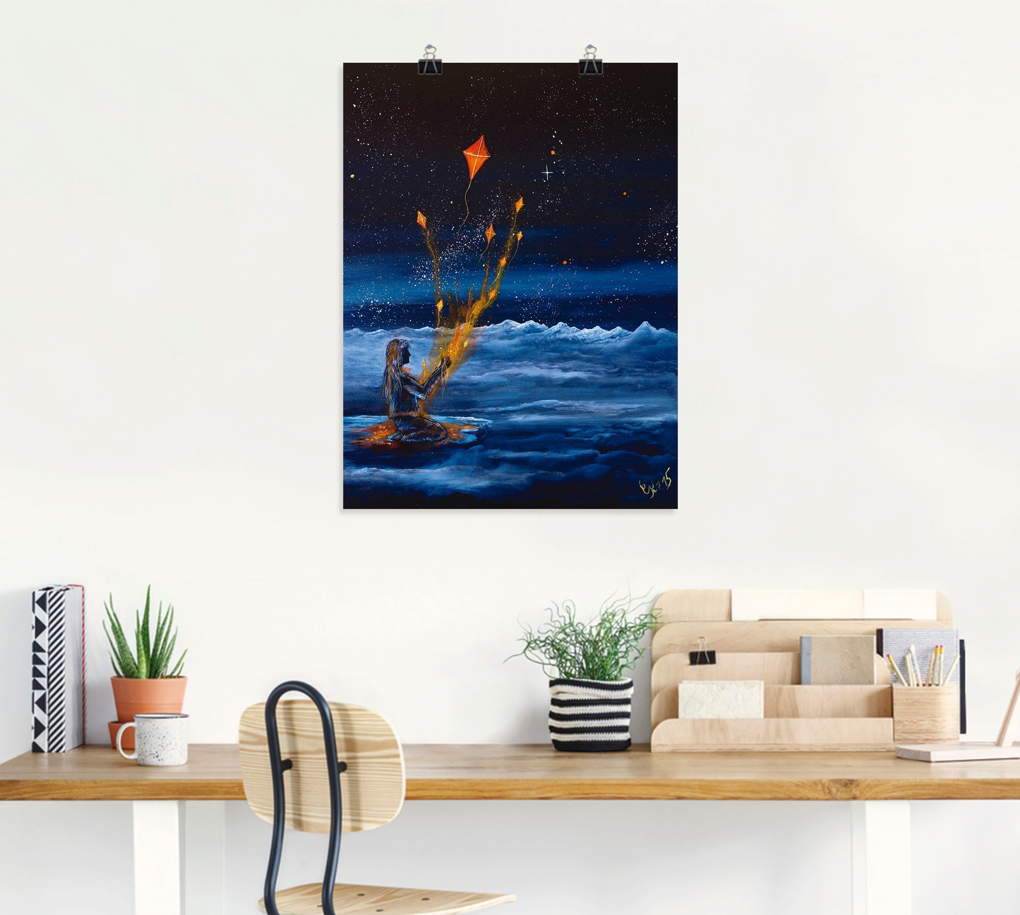 Artland Wandbild »Himmlische Drachen«, Dark Fantasy, (1 St.), als Poster, Wandaufkleber in verschied. Grössen