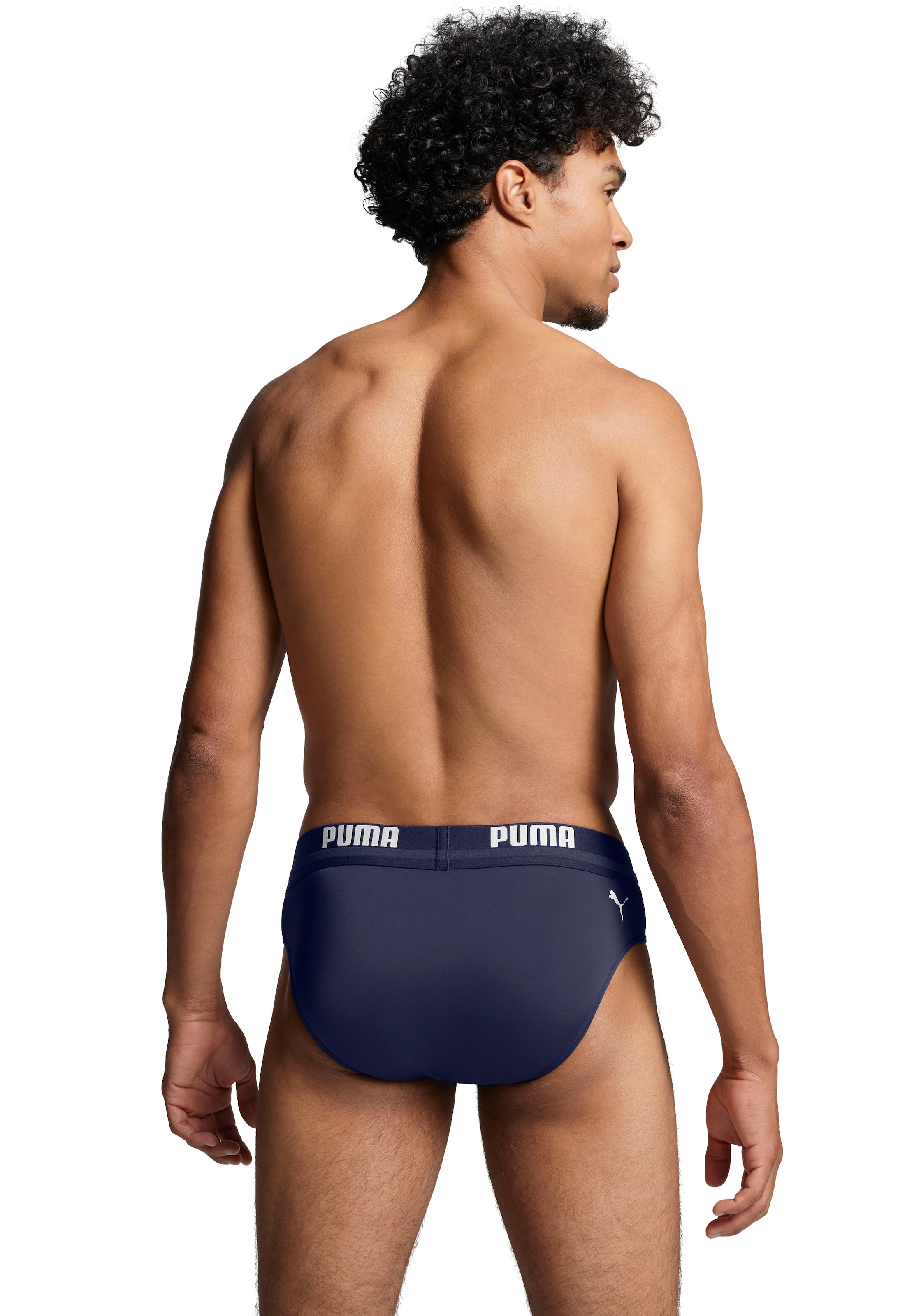 PUMA Badeslip »PUMA SWIM MEN LOGO SWIM BRIEF«, mit elastischem Logobund