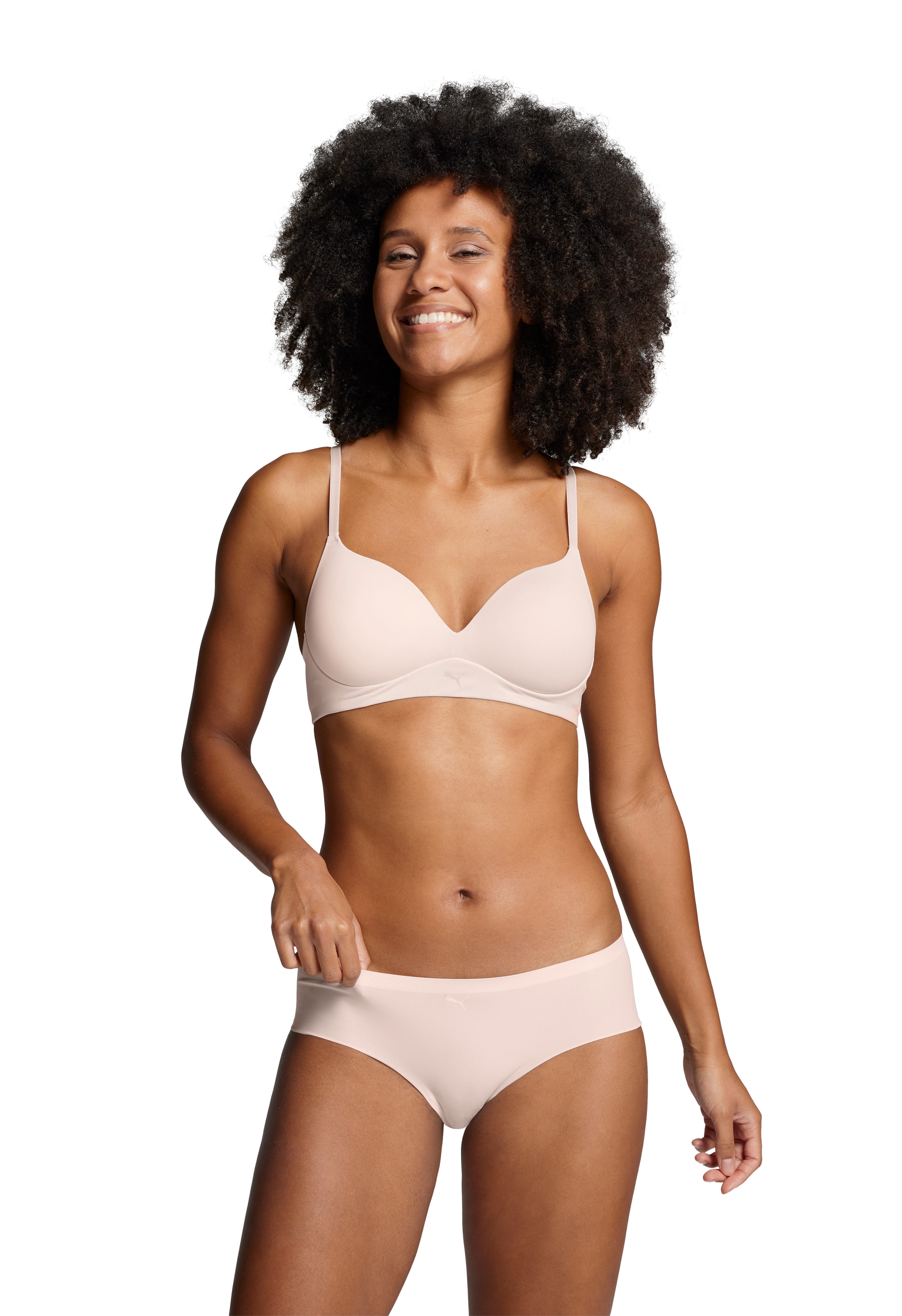 PUMA Hipster »PUMA WOMEN SEAMLESS HIPSTER«, (2er Pack), nahtlose Kanten, mittig platziertes Cat-Logo