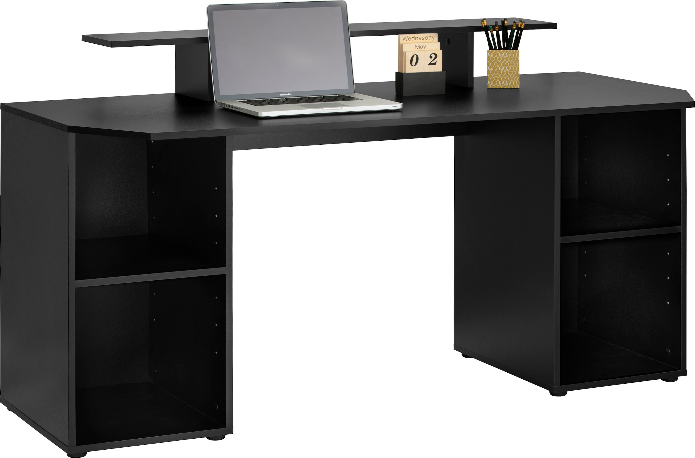 ❤ Jelmoli-Online Schreibtisch Möbel borchardt »Tippy«, Shop Gamingtisch 160 Stauraum viel im mit cm, Breite bestellen
