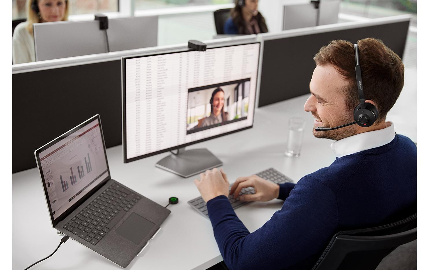 Jabra Headset »Engage 55 MS Duo«, Noise-Cancelling