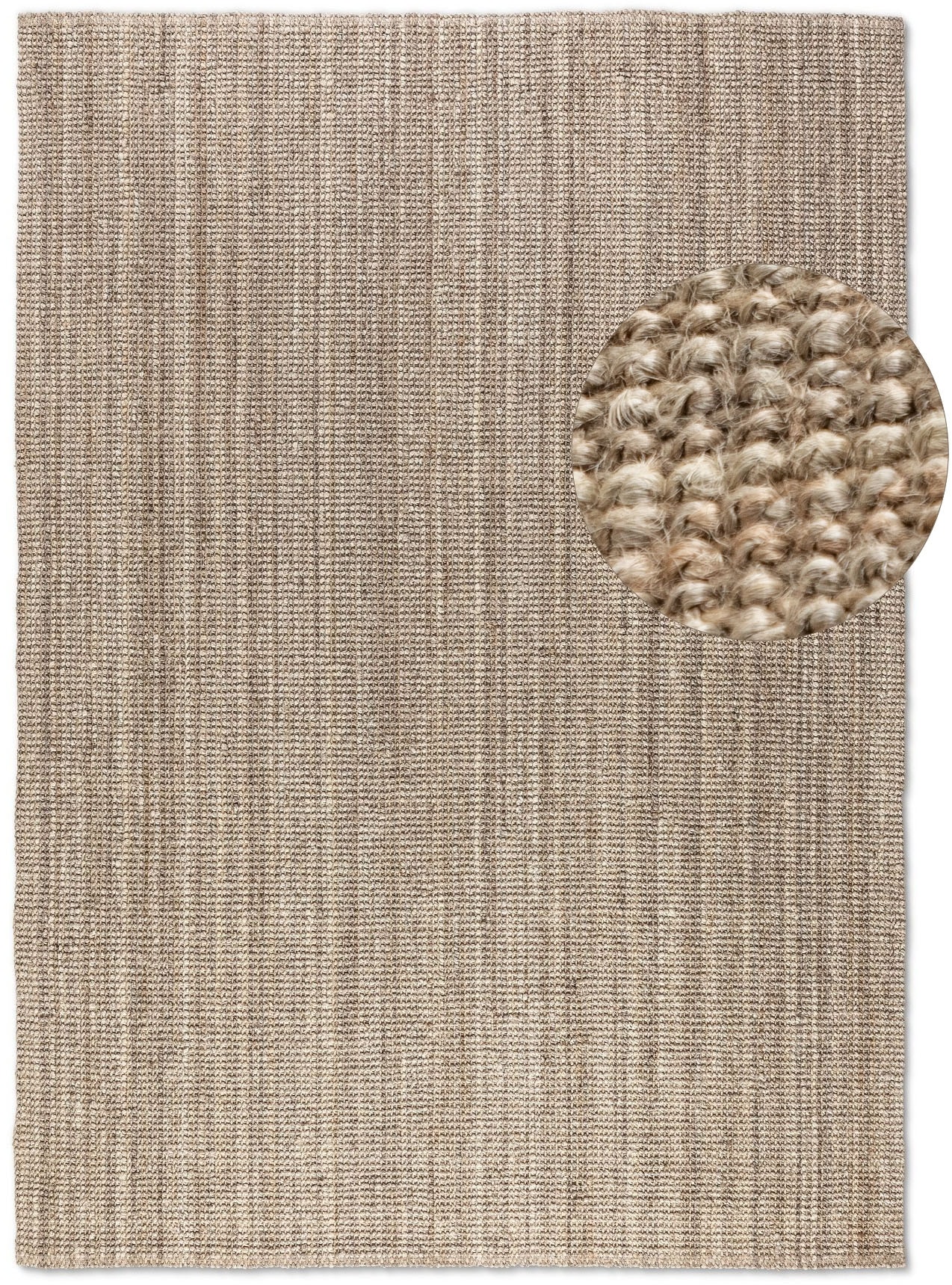 HANSE Home Teppich »Jaipur«, rechteckig, Jute, Natur, Wohnzimmer, Esszimmer, Schlafzimmer, Flur, Modern, Boho