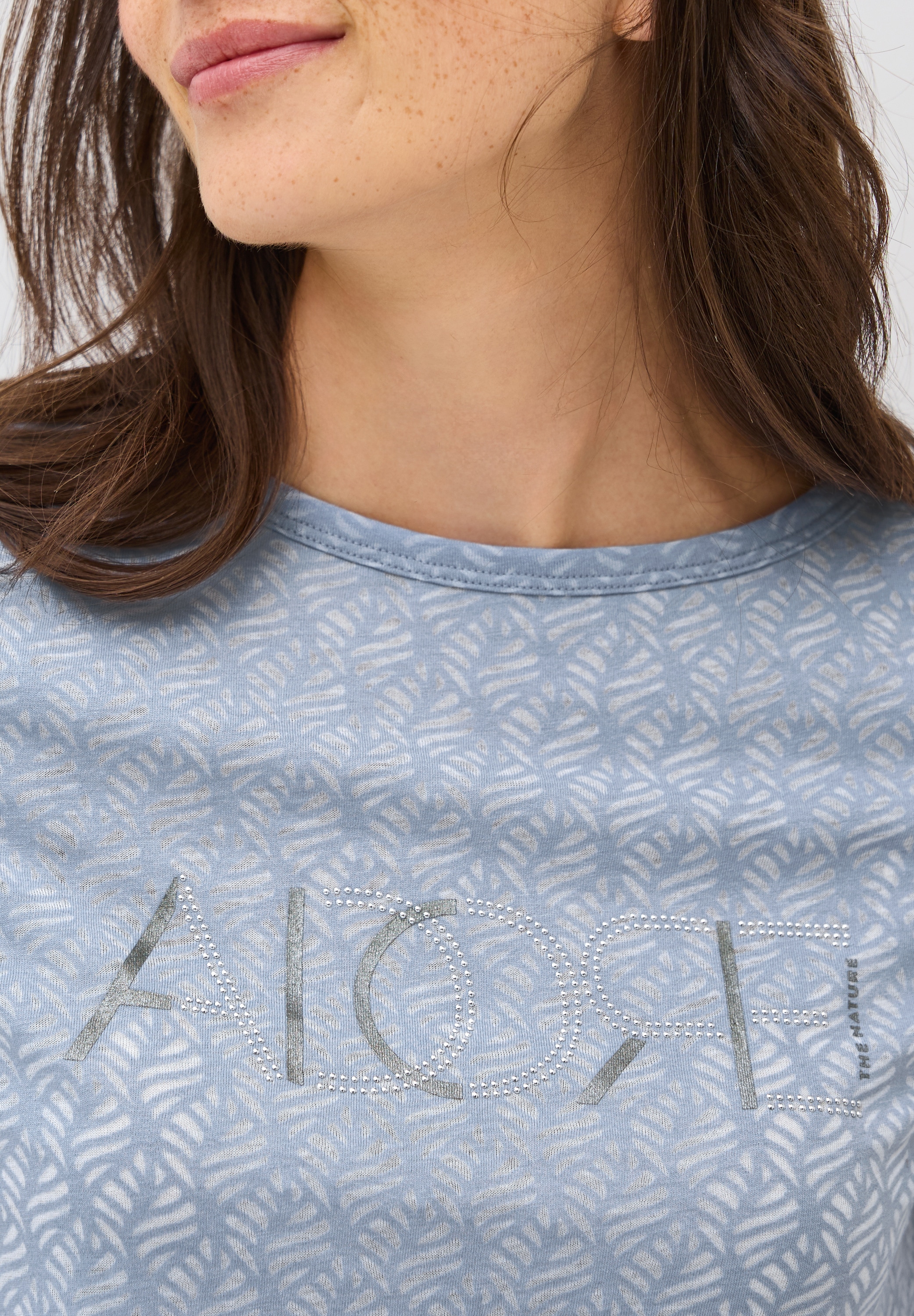 Cecil T-Shirt, in Ausbrenner-Optik mit Wording