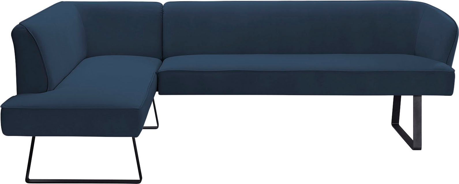 exxpo - sofa fashion Eckbank »Americano«, mit Keder und Metallfüssen, Bezug in verschiedenen Qualitäten