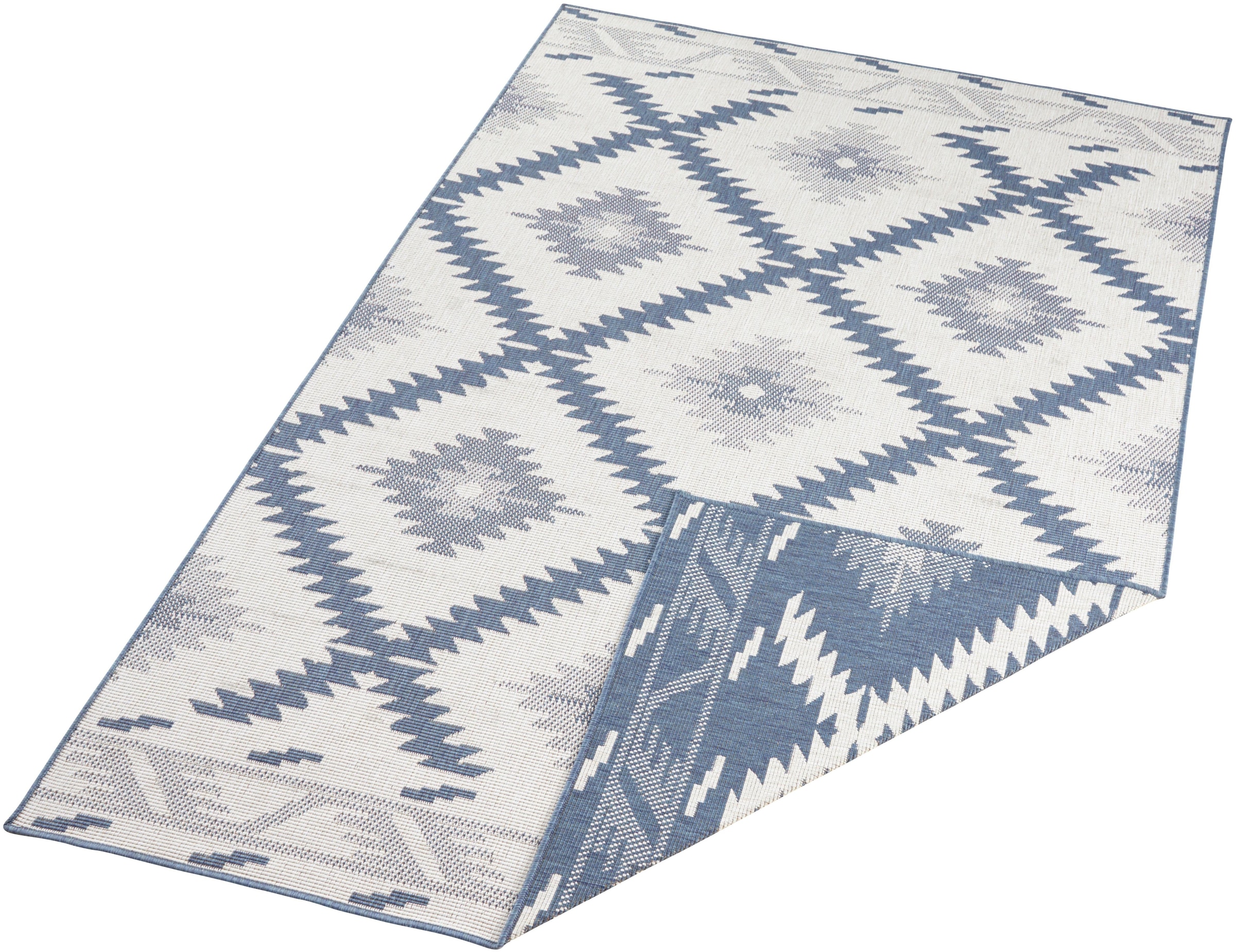 NORTHRUGS Teppich »Malibu Wendeteppich«, rechteckig, 5 mm Höhe, In-& Outdoor, Wetterfest, Balkon, Läufer, Wohnzimmer, Wasserfest