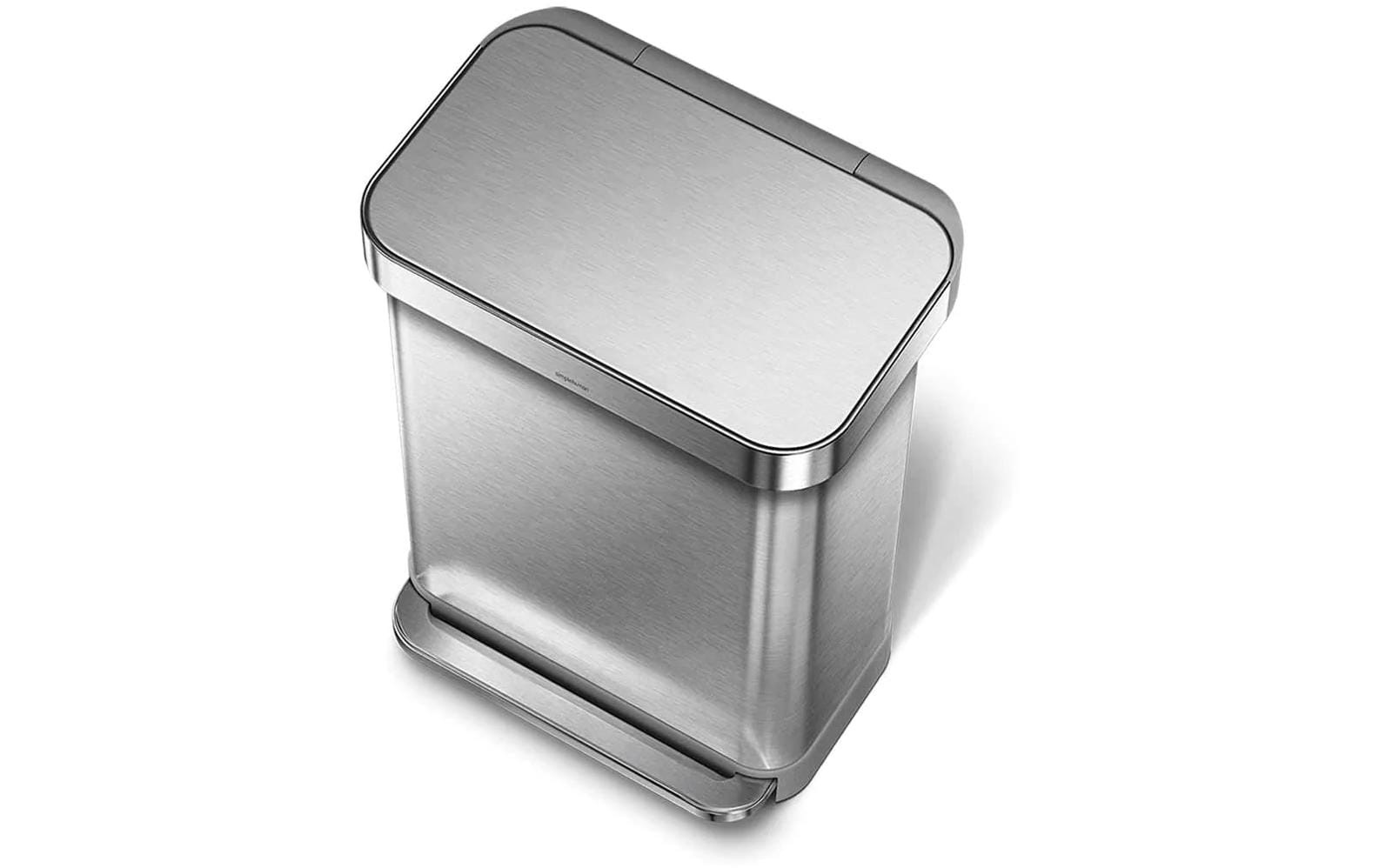 simplehuman Mülleimer »Rechteckiger Treteimer 55L«, 1 Behälter