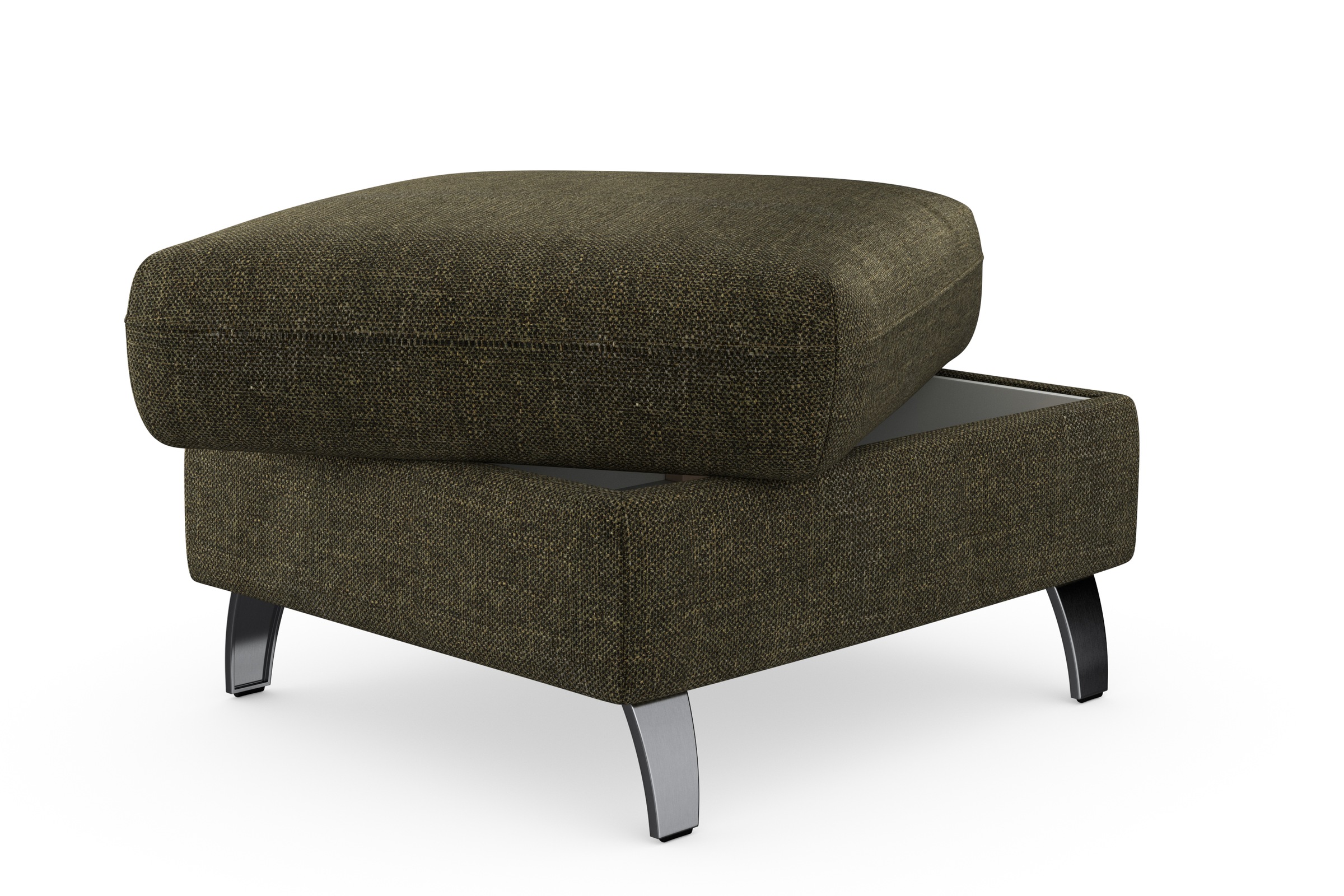 sit&more Stauraumhocker »Grenoble«, mit Stauraum und satinierten Füssen