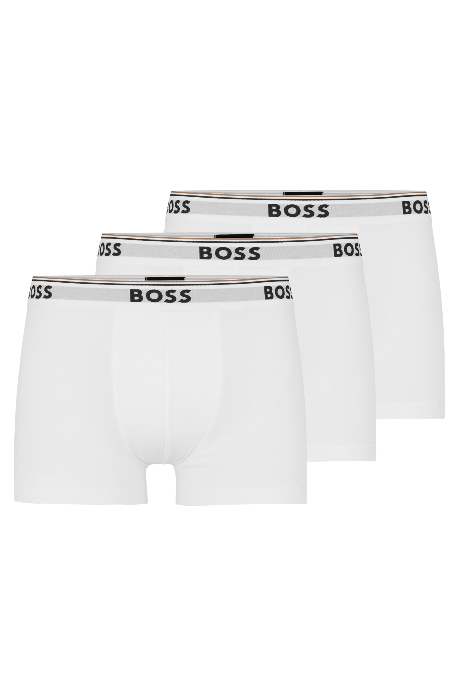 BOSS Boxer, (Packung, 3 St., 3er-Pack), mit BOSS Schriftzug auf dem Bund