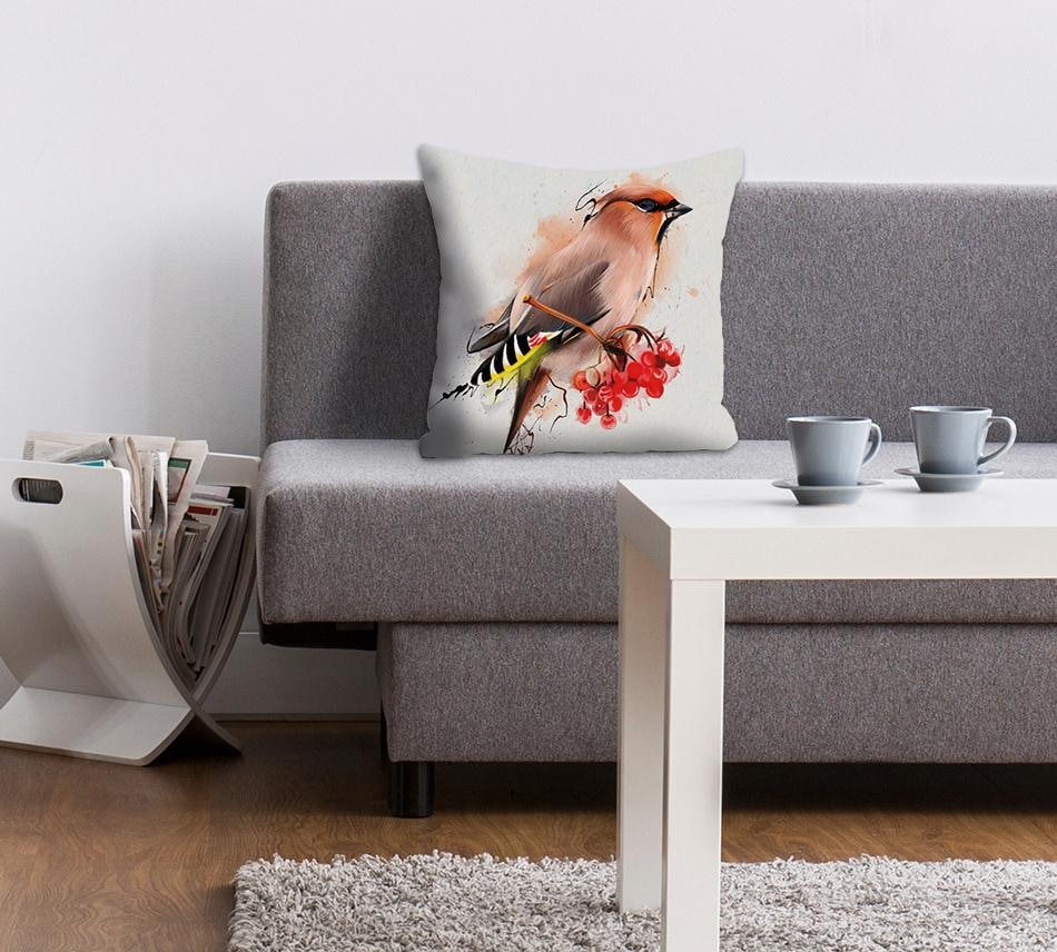 queence Dekokissen »»Vogel««, Kissenhülle ohne Füllung, 1 Stück