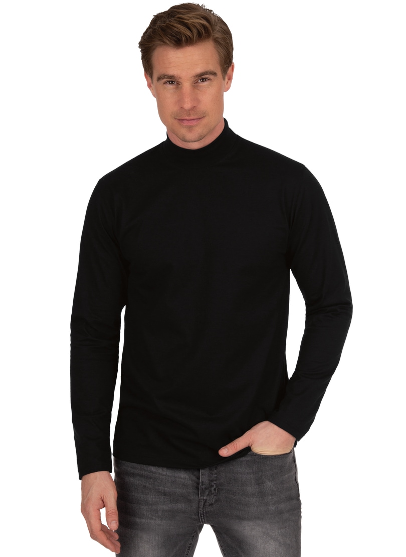 Longsleeve »TRIGEMA Langarm Shirt mit Stehkragen«