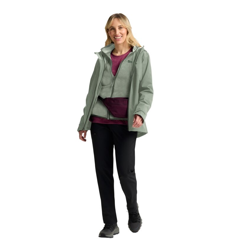 Jack Wolfskin 3-in-1-Funktionsjacke »MOONRISE 3IN1 JKT W«, mit Kapuze, 3in1, atmungsaktiv, Übergangsjacke