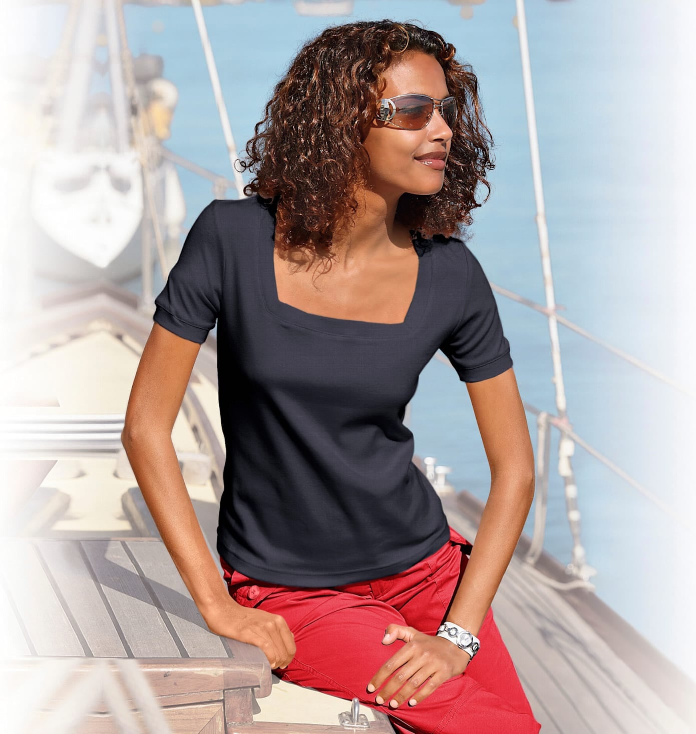 heine Kurzarmshirt »Carré-Shirt«, (1 tlg.)