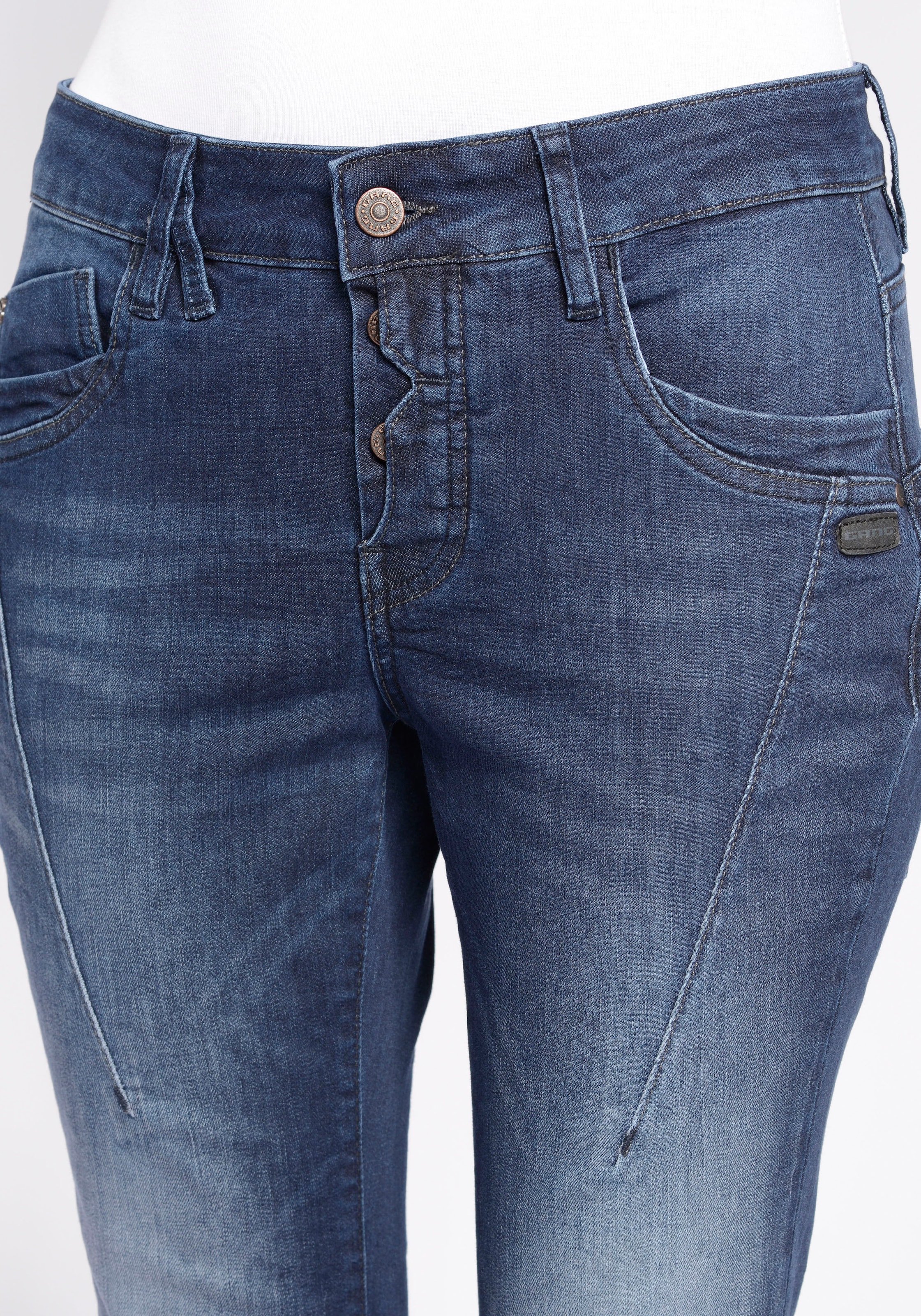 GANG Slim-fit-Jeans »94New Georgina«, mit charakteristischen Abnähern quer über den Oberschenkel