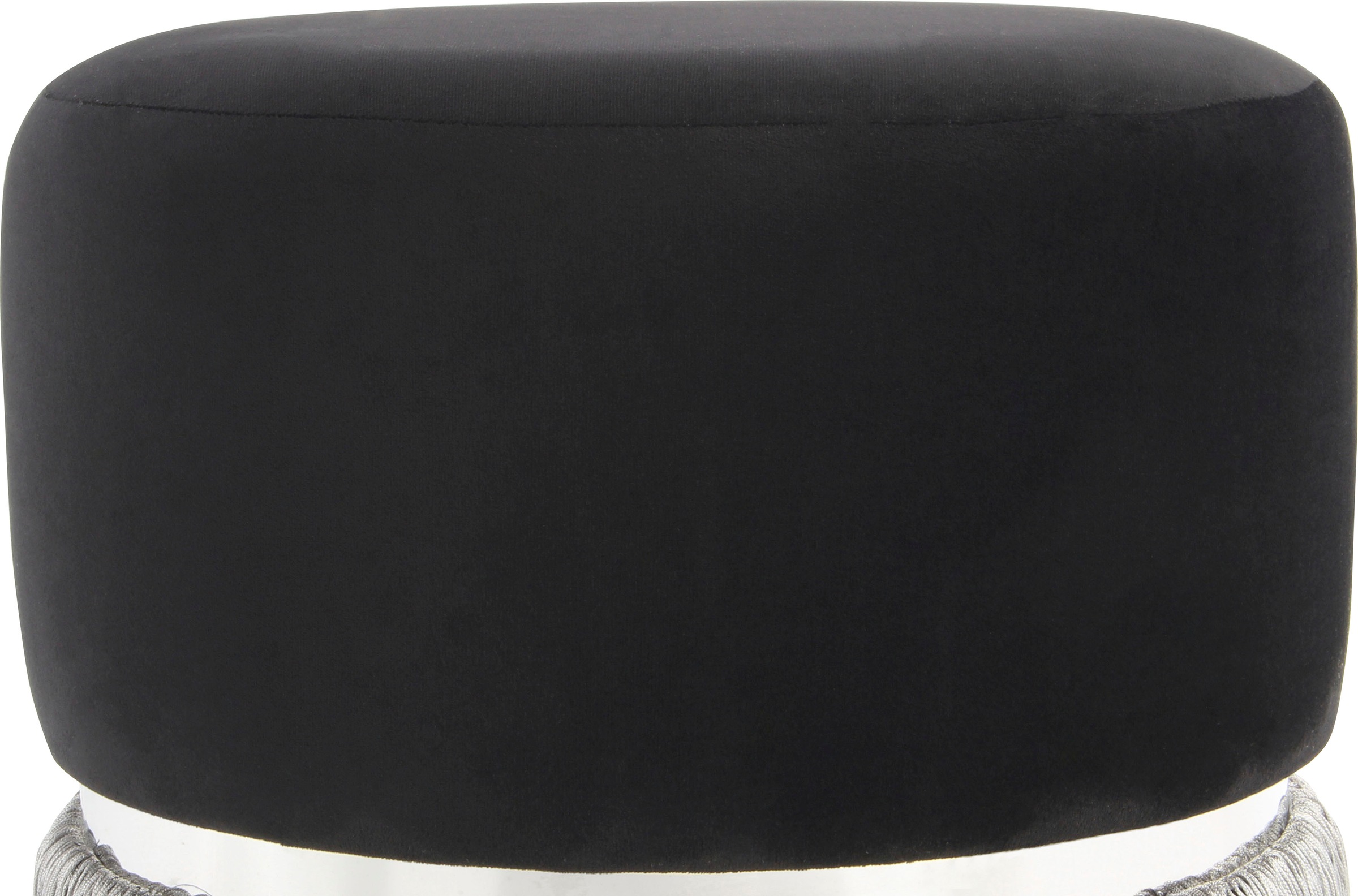Kayoom Sitzhocker »Hocker Rebecca 825, Sitzpouf in runder Form,mit samtigem Bezug«, (1 St.), pflegeleicht, modern, vielseitig verwendbar, Sitzfläche gepolstert