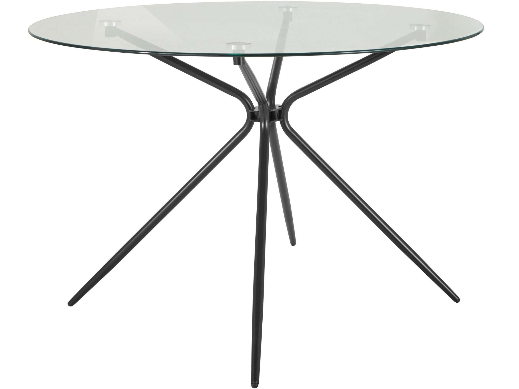 INOSIGN Essgruppe »Silvi-Mandy«, (Set, 5 tlg., Set 110 cm), Glastisch 110x110 cm mit 4 Stühlen (Veloursstoff), Gestell aus Metall