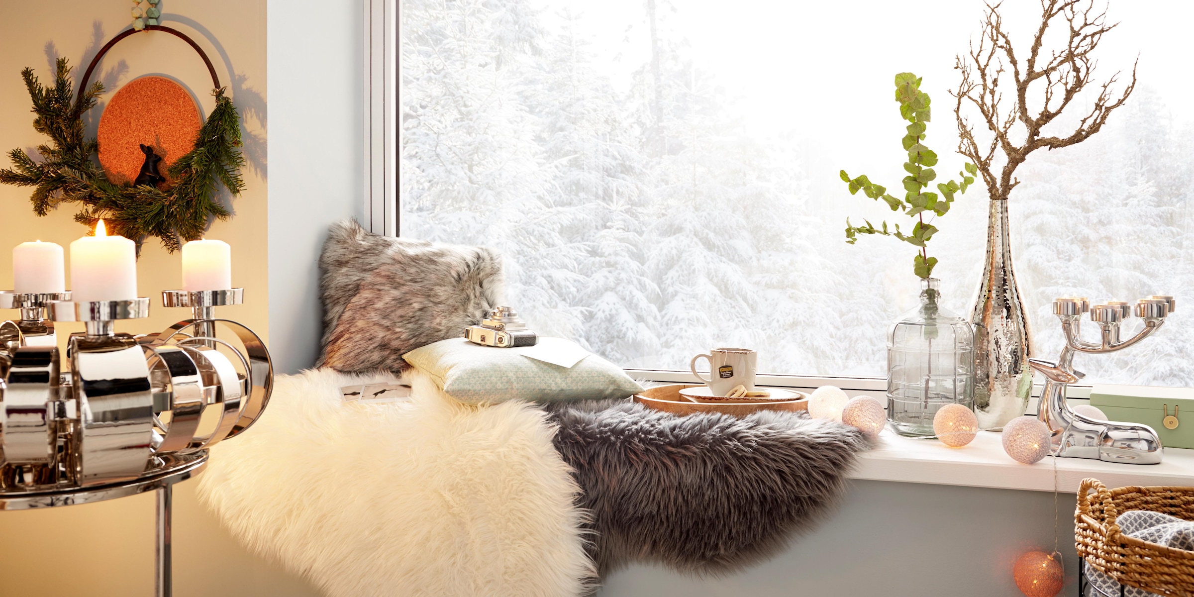 my home Winterliche Kunstpflanze »Weihnachtsdeko«, Dekozweig, in gefrosteter Ausführung