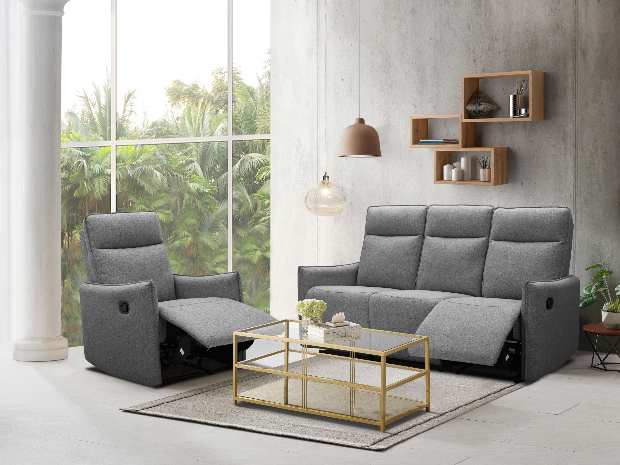Dorel Home Relaxsessel »Lugo, TV-Sessel, Sessel Wohnzimmer mit Schlaffunktion,«, Loungesessel mit manueller Relaxfunktion