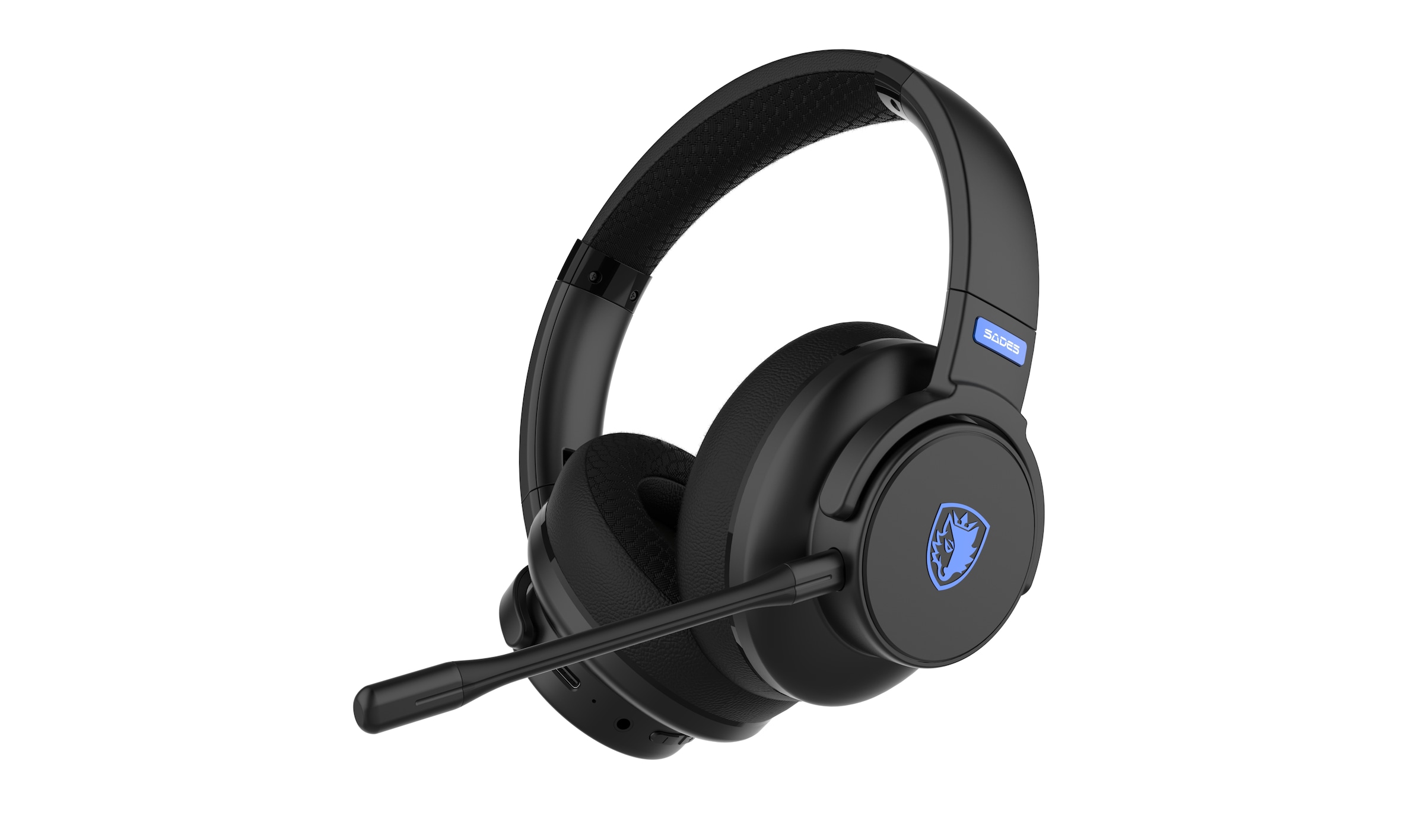 Sades Gaming-Headset »SADES Runner SA-202 Gaming Headset, schwarz, USB, kabellos, Stereo«, Wireless, Rauschunterdrückung, Over Ear, Bluetooth 5.0, 2.4G, 3,5 mm