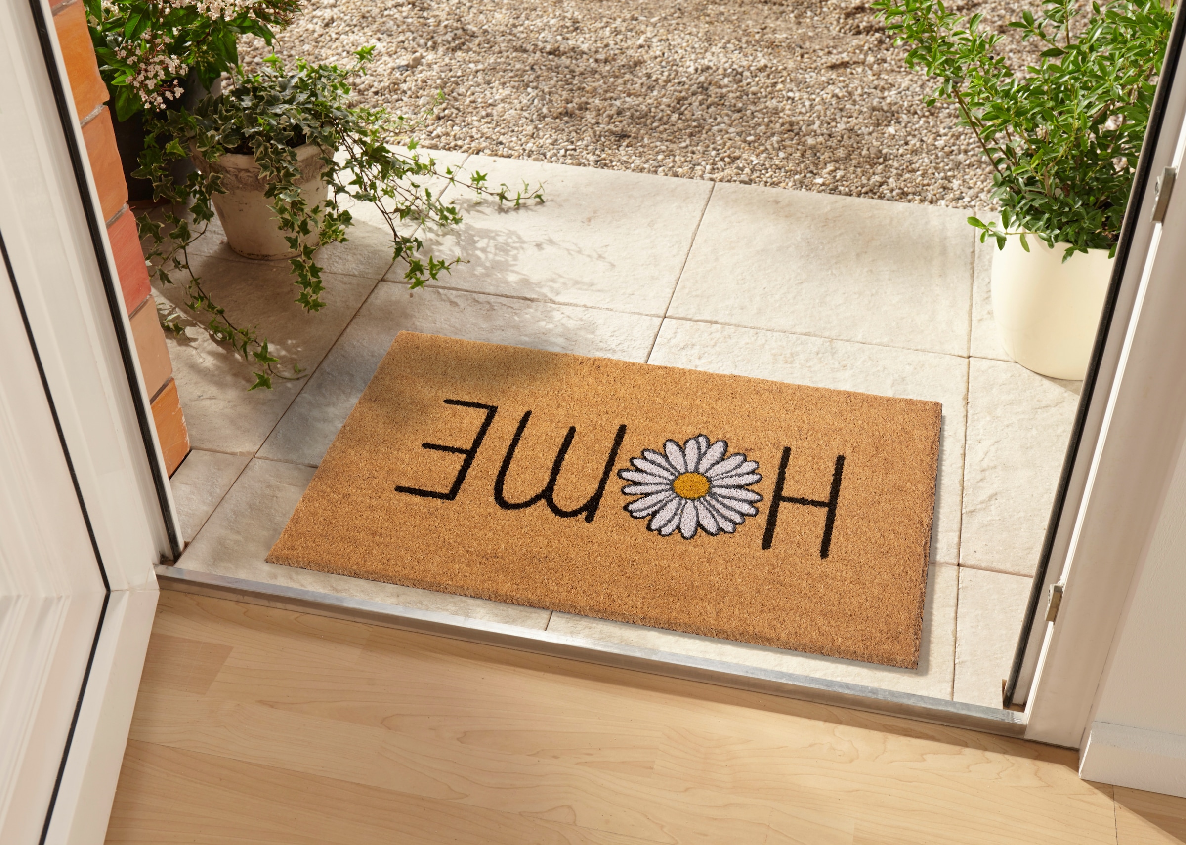 HANSE Home Fussmatte »Home, Türmatte«, rechteckig, 15 mm Höhe, Kokos, Schmutzfangmatte, Outdoor, Rutschfest, Innen, Kokosmatte, Flur