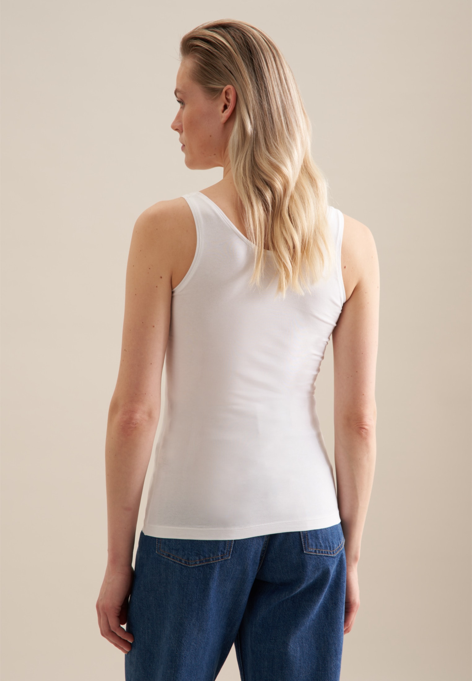 seidensticker Shirttop, Ohne Arm Rundhals Uni