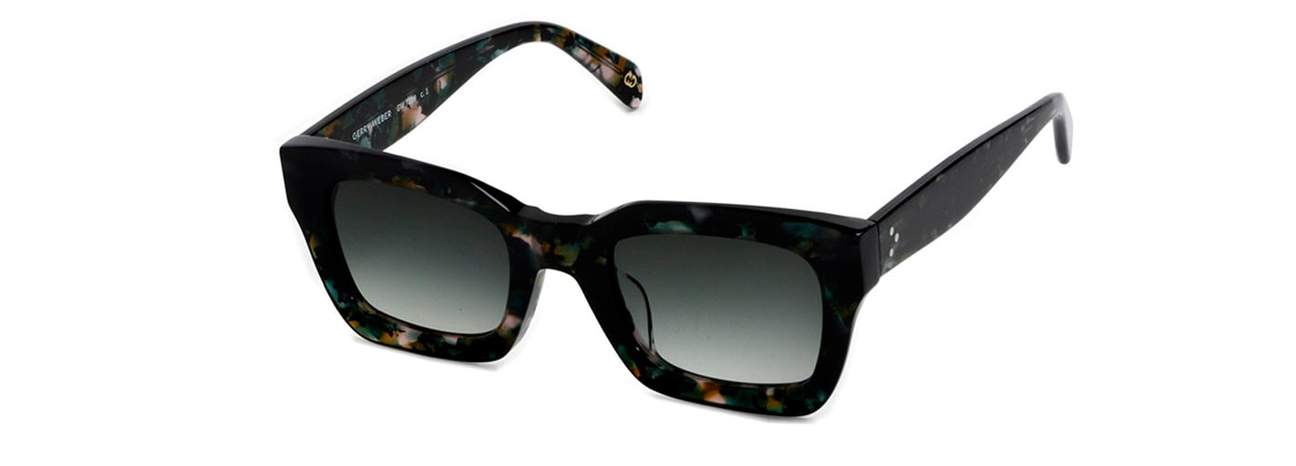 Sonnenbrille, Auffällige Damenbrille, Vollrand, eckiger Bold-Look