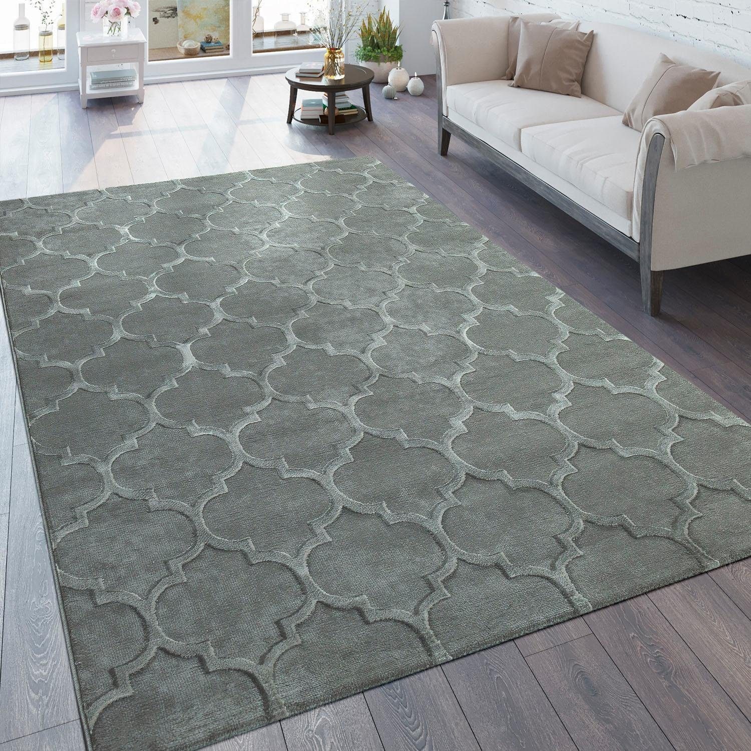 Paco Home Teppich »Theresa 391«, rechteckig, 16 mm Höhe, Kurzflor mit 3D-Design, Wohnzimmer