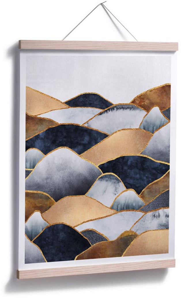 Berge | Berge, Hügel«, Goldene Bild, bestellen Poster, St.), online Effekt Wandbild, (1 »Gold Jelmoli-Versand Wandposter Wall-Art Poster