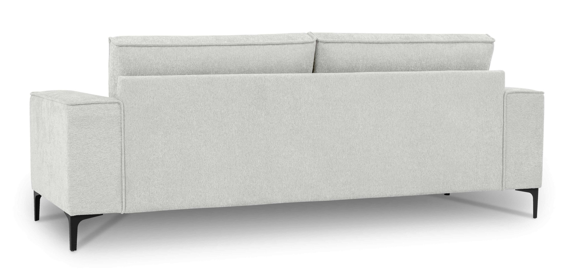 Places of Style 3-Sitzer »3er Sofa Oland, Struktur, Flachgewebe, Luxus-Microfaser, Boucle«, 224 cm, Wellenunterfederung, Skandi-Design, Metallfüsse