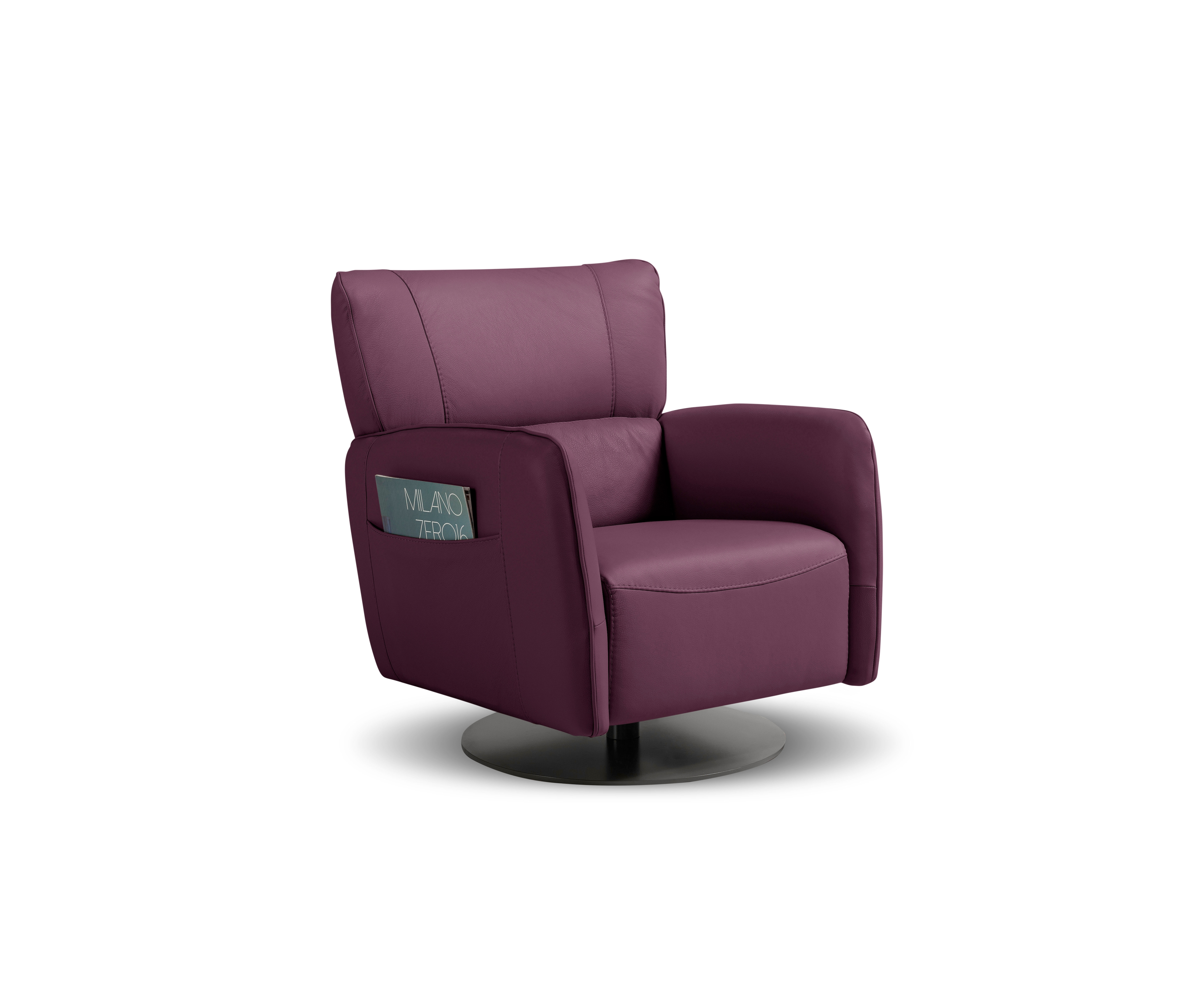 Egoitaliano Sessel "Honey" inkl. seitlicher Einstecktasche, drehbar und mit Wipp-Funktion