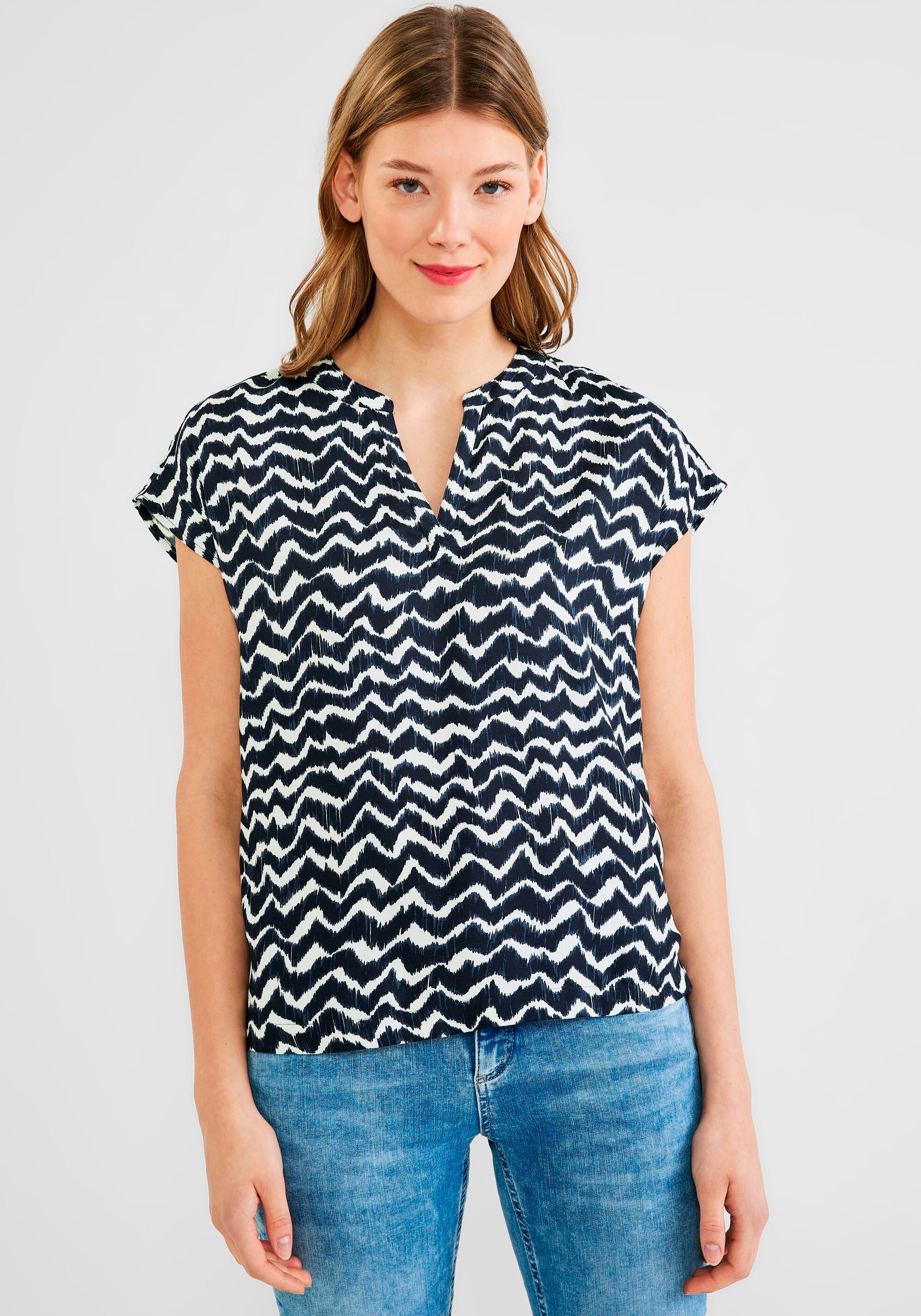 STREET ONE Shirtbluse, mit geschlitztem Ausschnitt kaufen