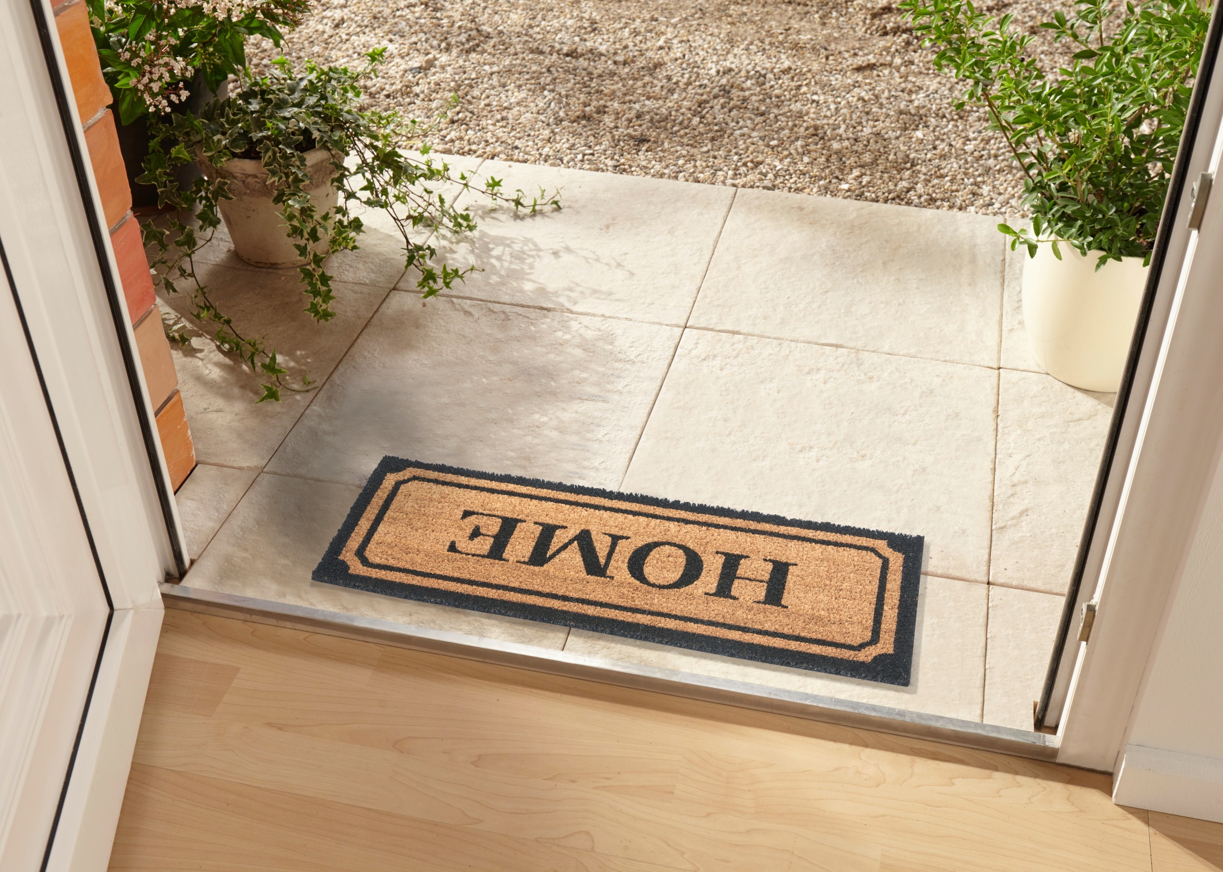 HANSE Home Fussmatte »Mix Mats Kokos Wide Home Border, Türmatte«, rechteckig, 15 mm Höhe, Kokos, Schmutzfangmatte, Outdoor, Rutschfest, Innen, Kokosmatte, Flur