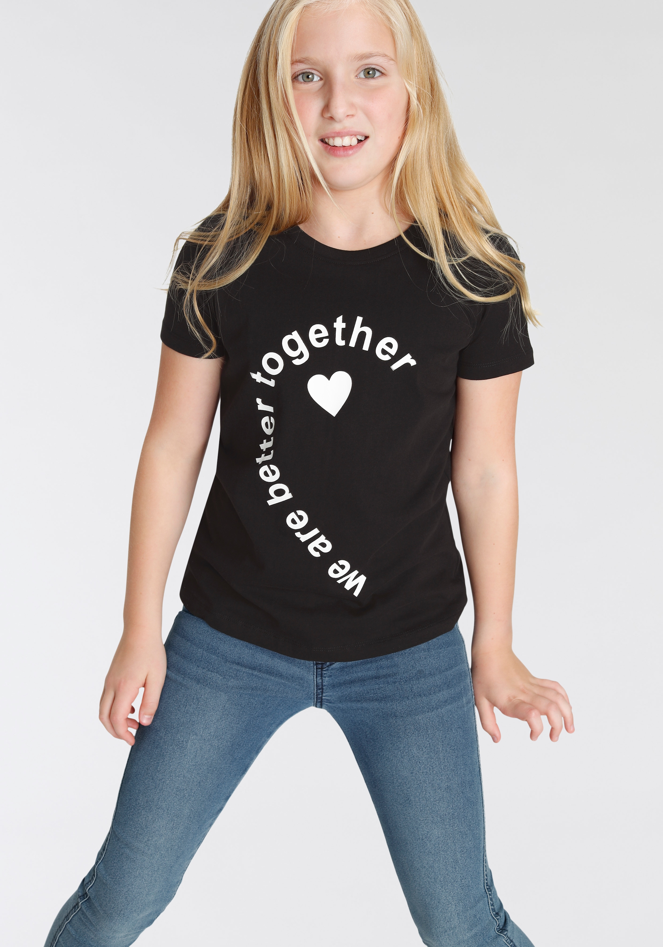 ✵ KIDSWORLD T-Shirt »we are better together«, (Packung, 2 tlg.), Basic Form  online entdecken | Jelmoli-Versand | T-Shirts