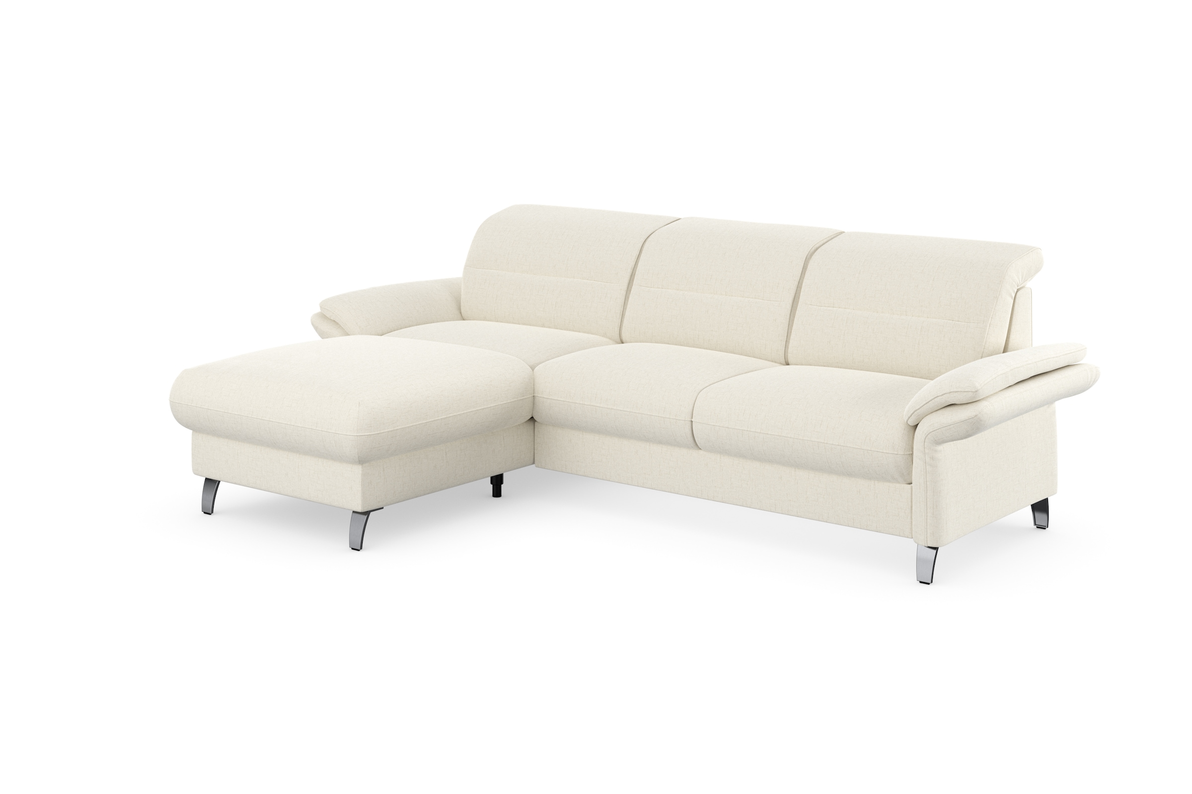 sit&more Ecksofa »Grenoble L-Form mit Federkern«, wahlweise mit Bettfunktion, Bettkasten, Arm- und Kopfteilverstellung