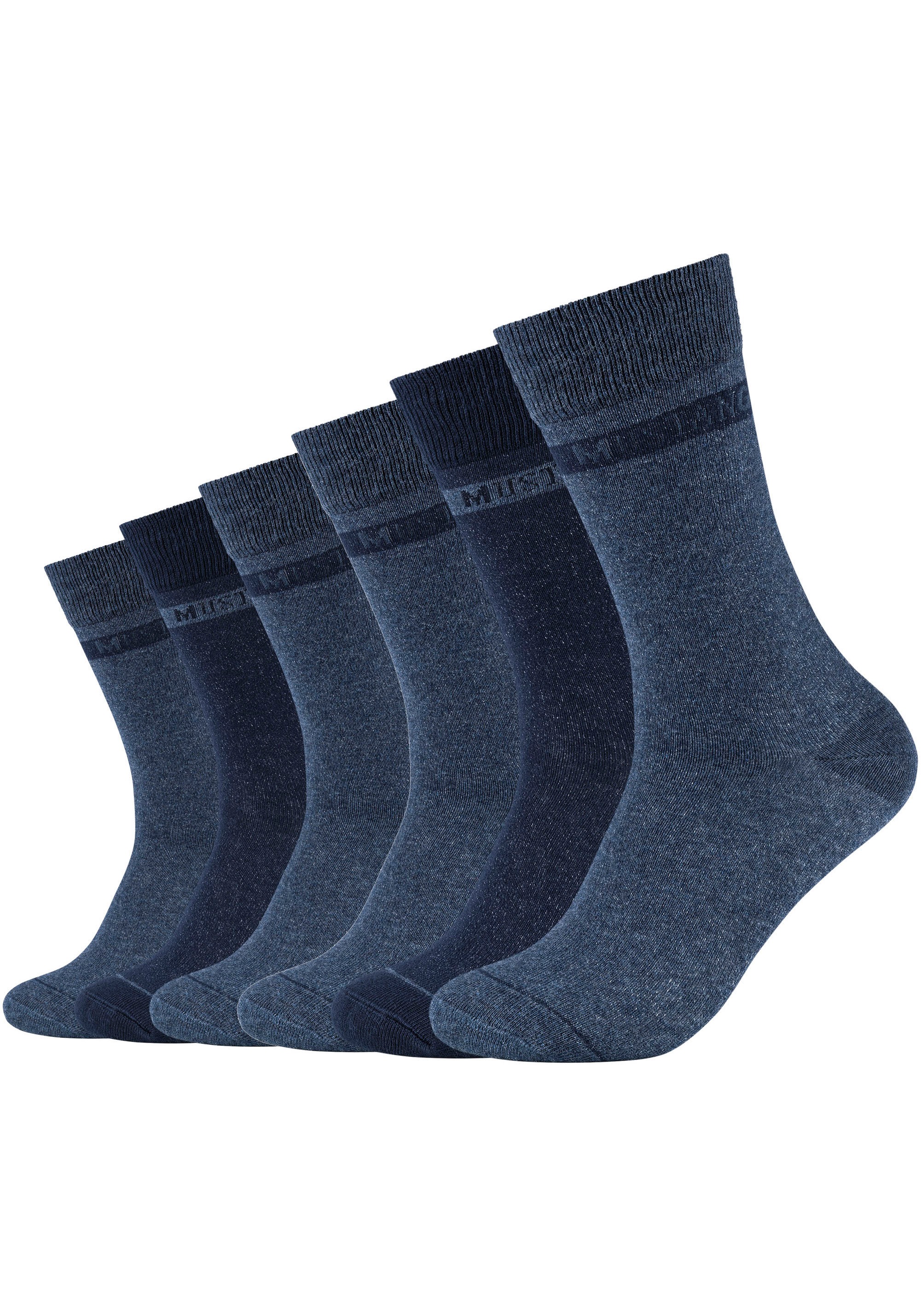 MUSTANG Socken, (Packung, 6 Paar), Weicher und elastischer Komfortbund kaufen
