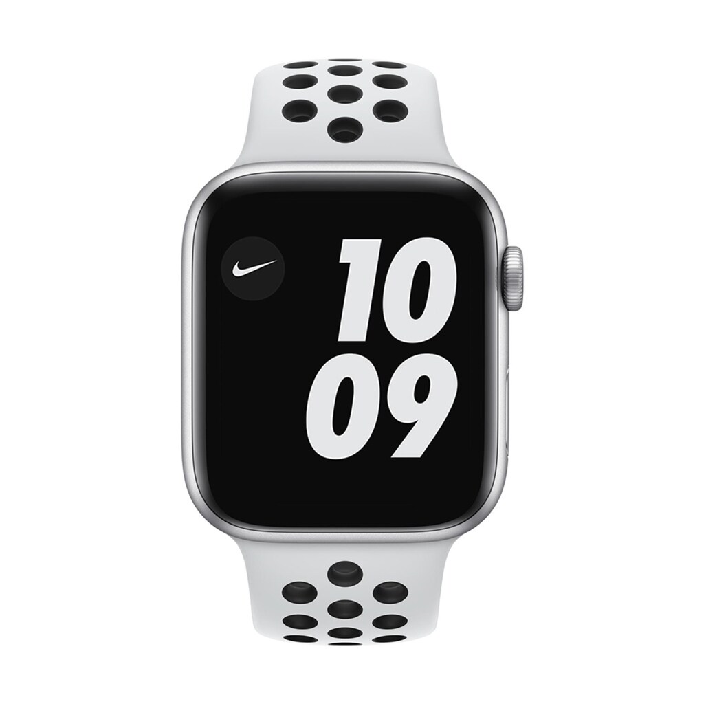 Apple Smartwatch »Serie Nike 6, GPS, 44 mm Aluminium-Gehäuse mit Nike-Sportarmband«, (Watch OS M09W3FD/A)